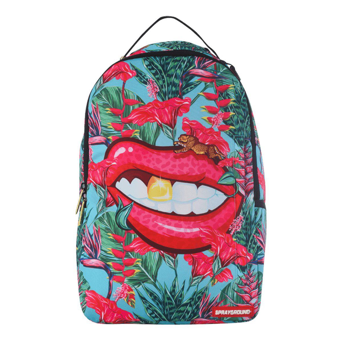 sprayground jungle lips backpack