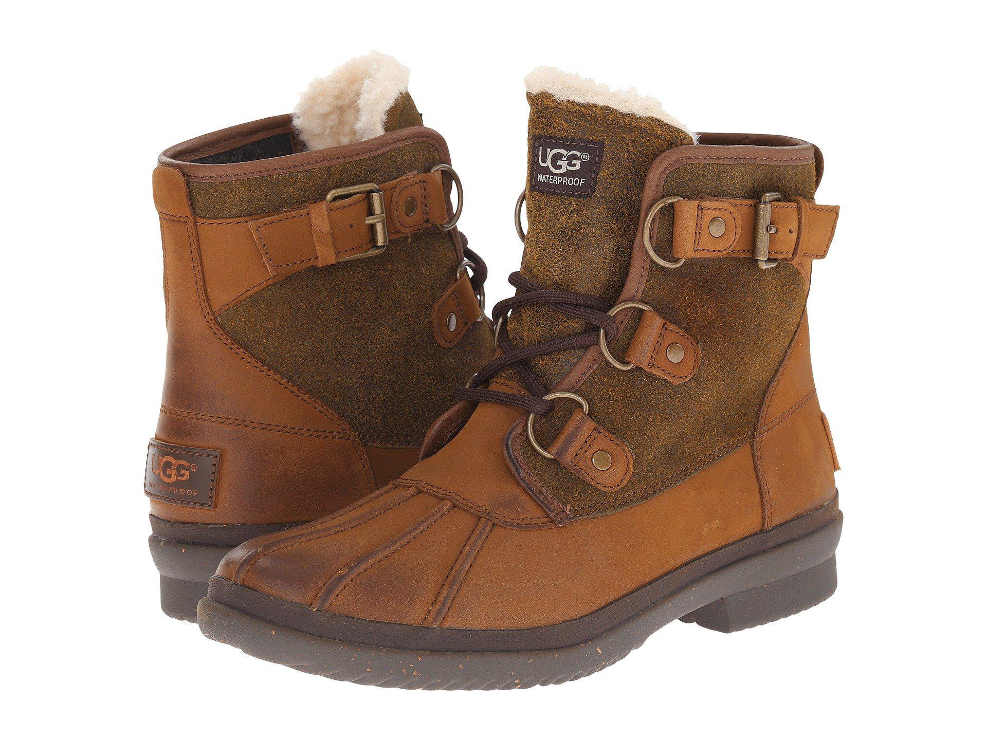 UGG Leather Cecile in Brown - Lyst
