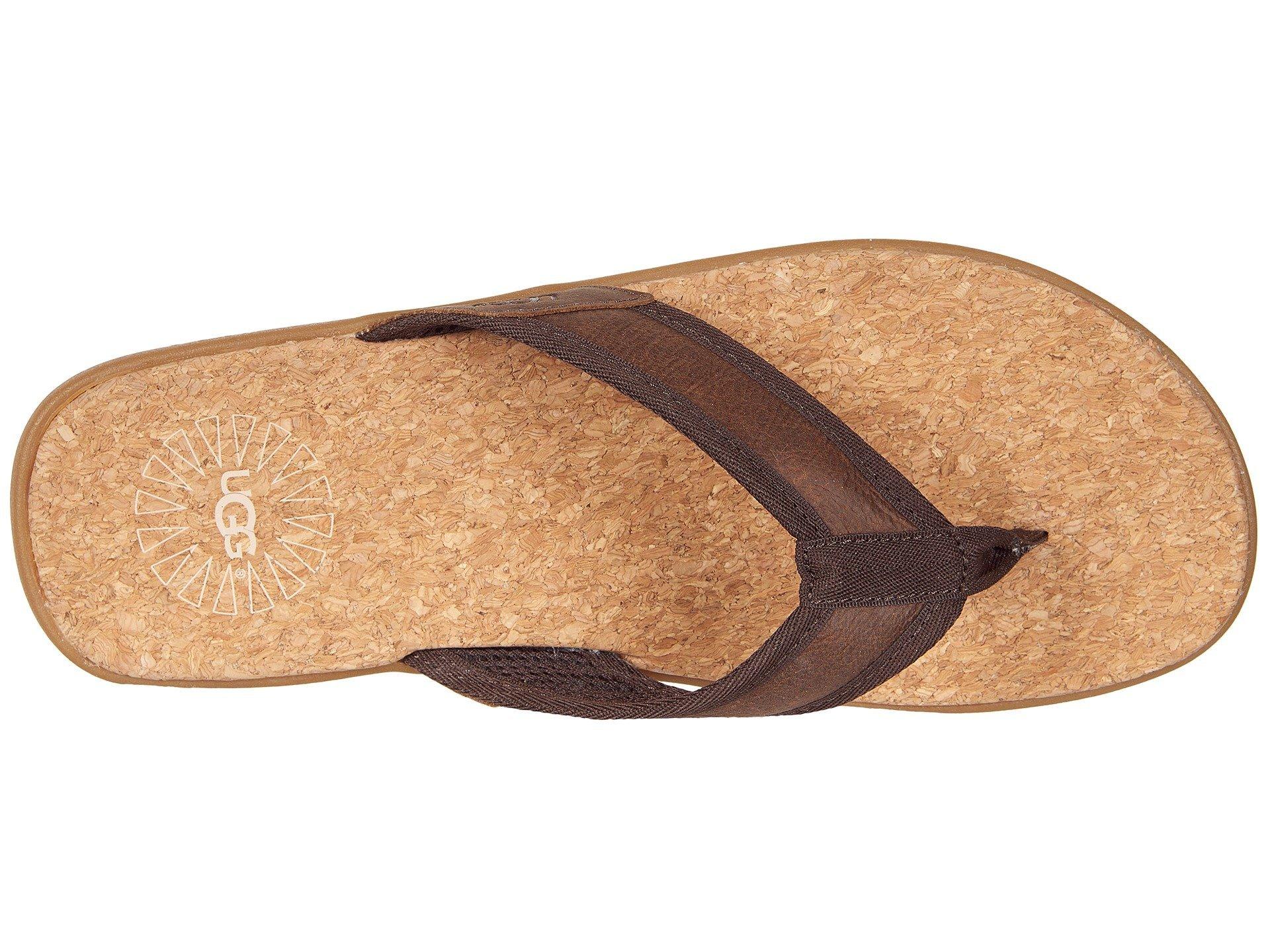 ugg flip flops leather