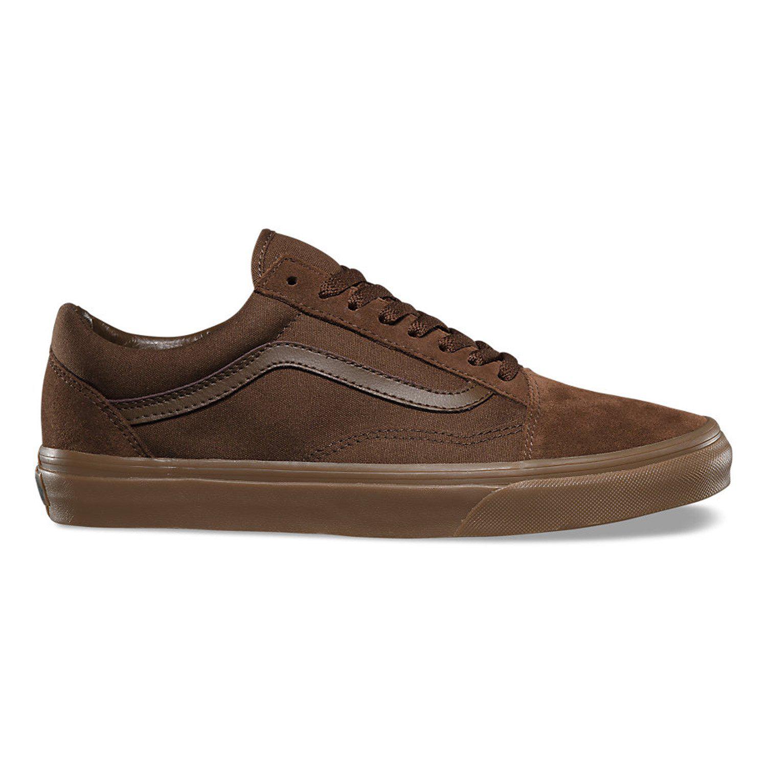 Vans Suede Canvas Old Skool Shoes in Brown for Men | Lyst