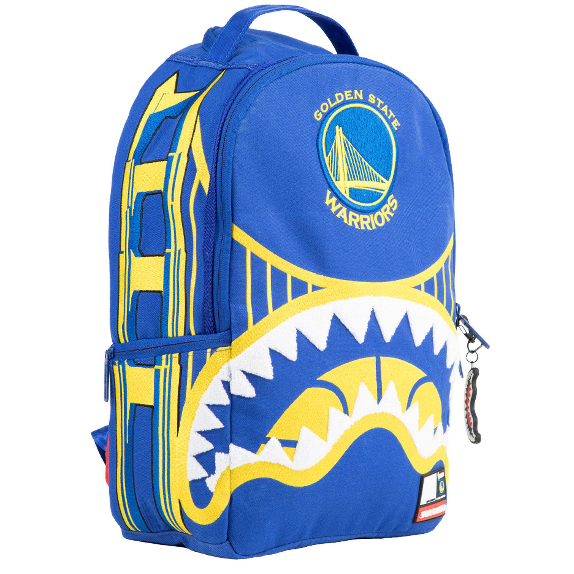 Sprayground Golden State Warriors Shark Mouth Backpack in Blue - Lyst