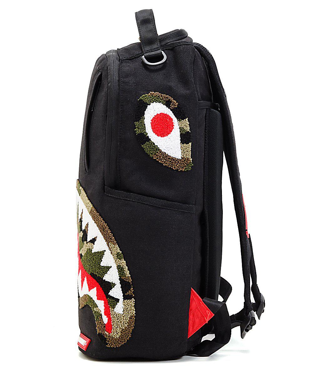 sprayground chenille shark backpack