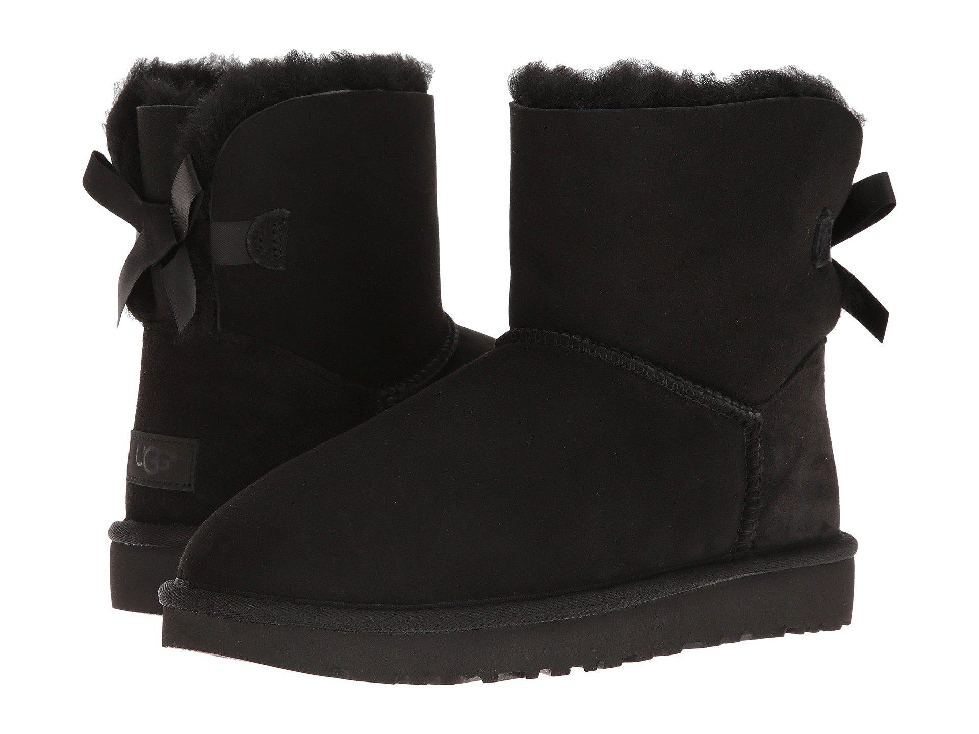 ugg bow boots black