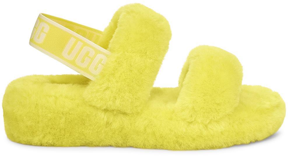 ugg slippers fluff yeah yellow