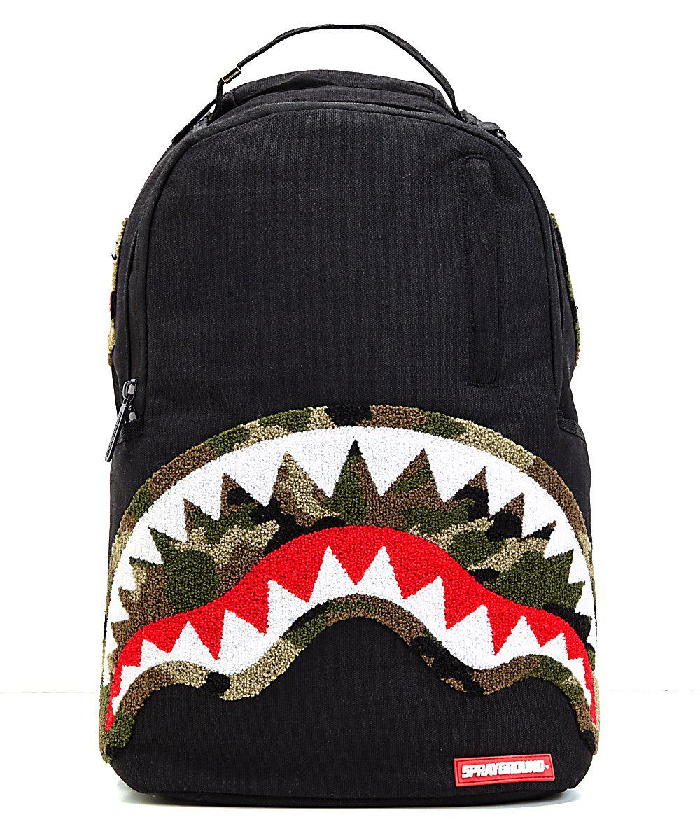 Sprayground Shark Backpack In Black For Men | IUCN Water