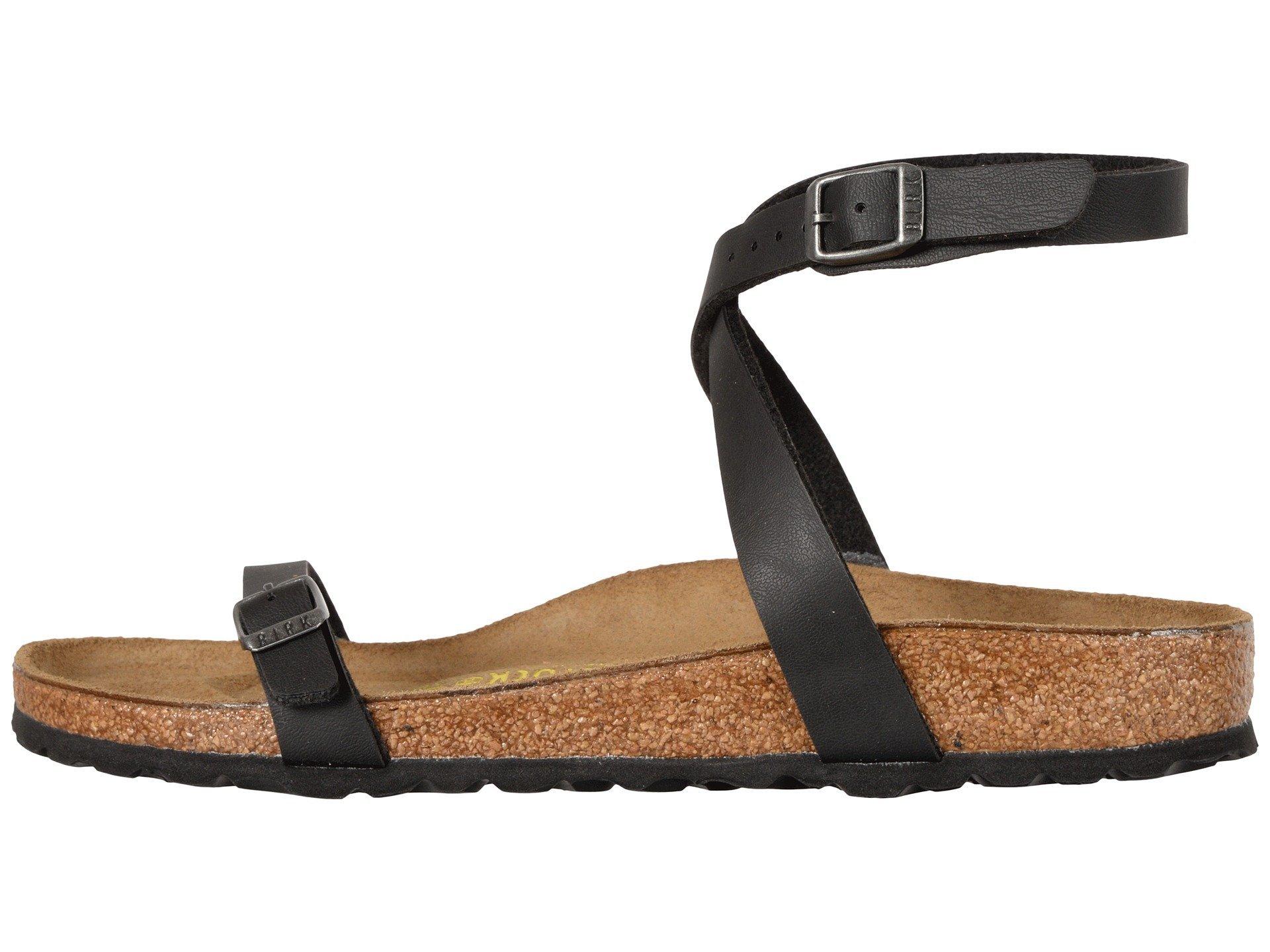 Birkenstock Leather Daloa Sandal in Black - Save 1% - Lyst