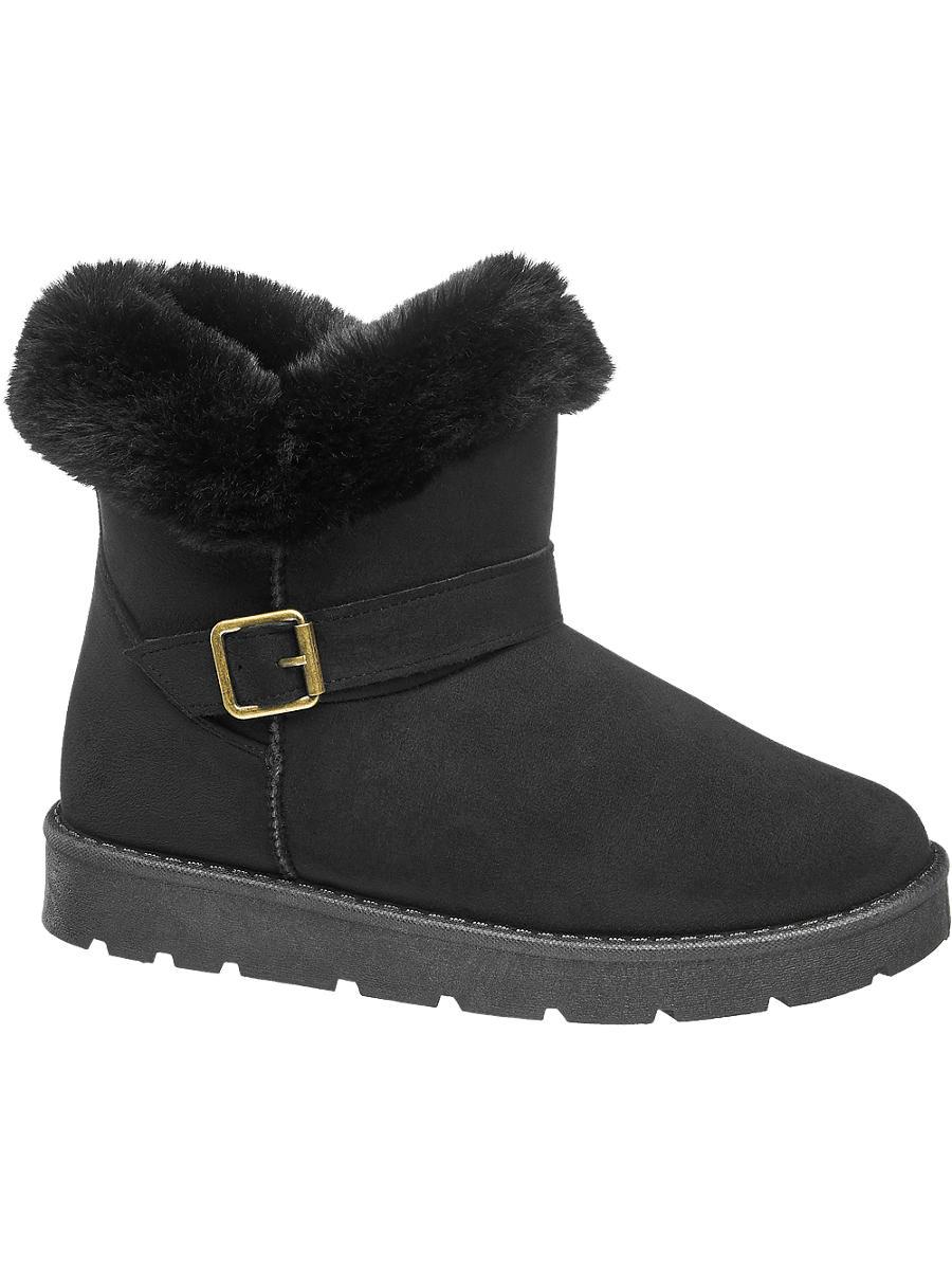 graceland Rubber E Enkellaars Warm Gevoerd in het Zwart - Lyst