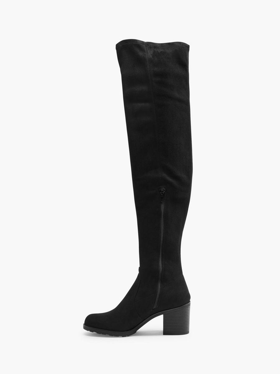 graceland Rubber E Overknee Laars Blokhak in het Zwart - Lyst