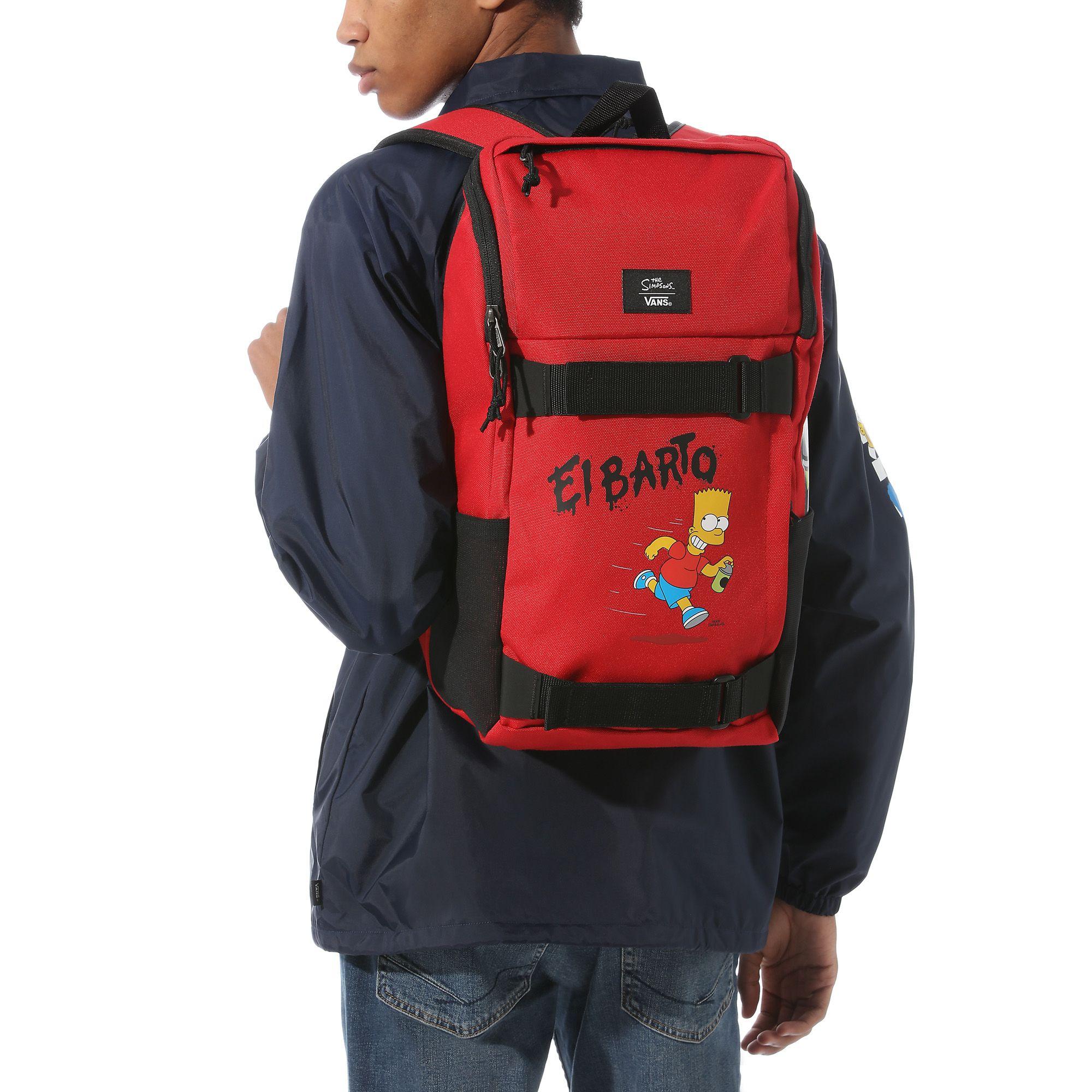 Mochila Obstacle Skatepack The Simpsons X Vans de color Rojo Lyst