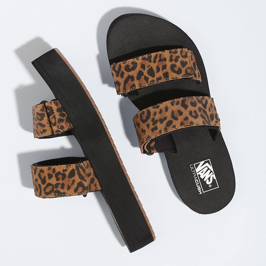 Vans Womens Suede Leopard Cayucas Slide Mega Platform Sandals in Brown |  Lyst UK
