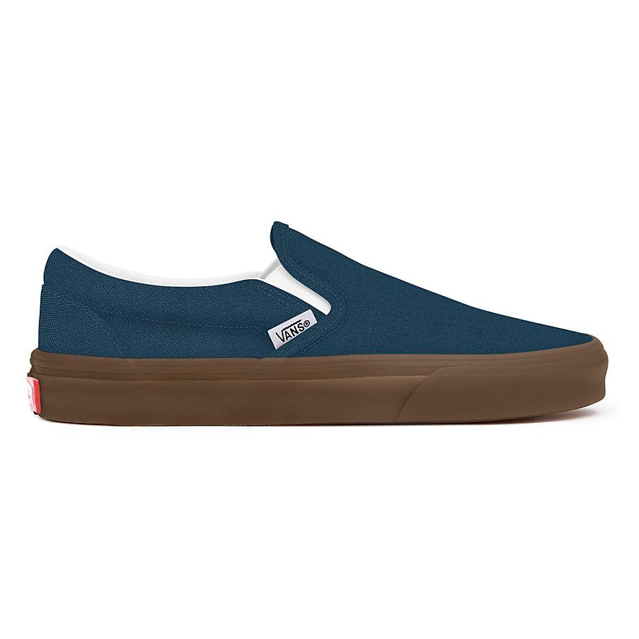 Vans slip shop on blue navy
