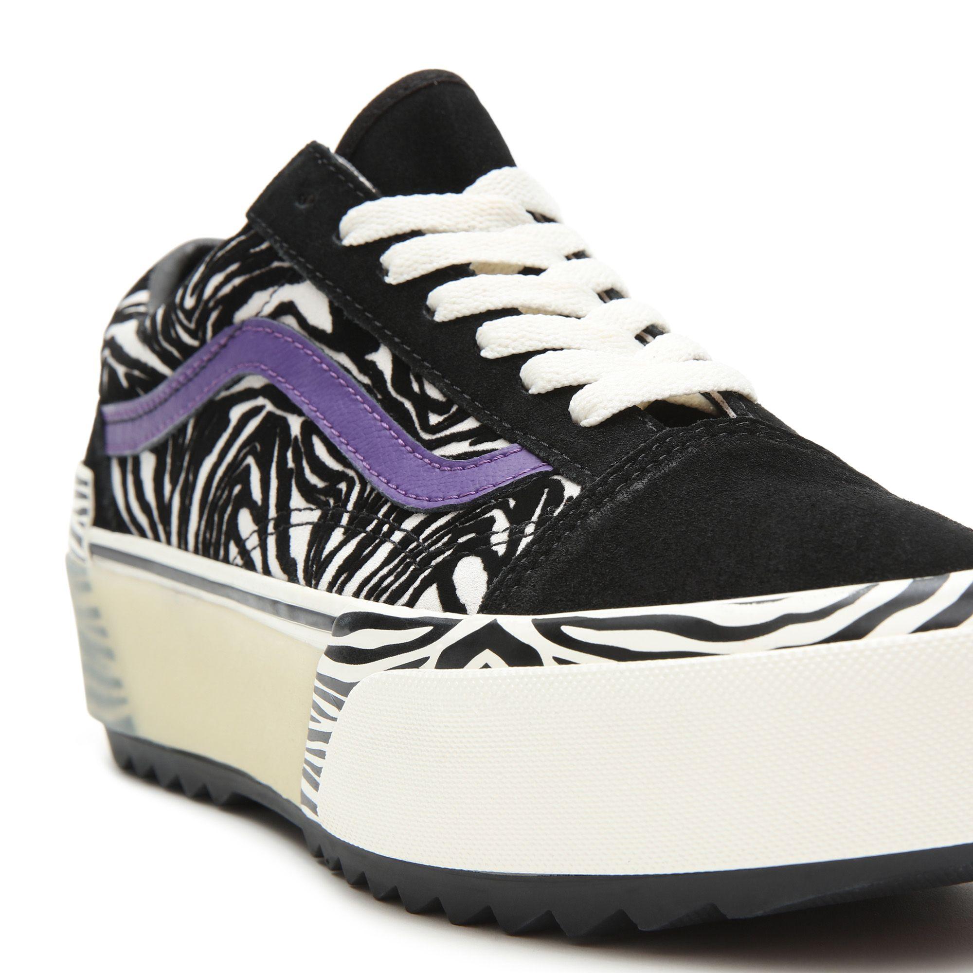 Vans Zebra Old Skool Stacked Shoes in Black Lyst UK