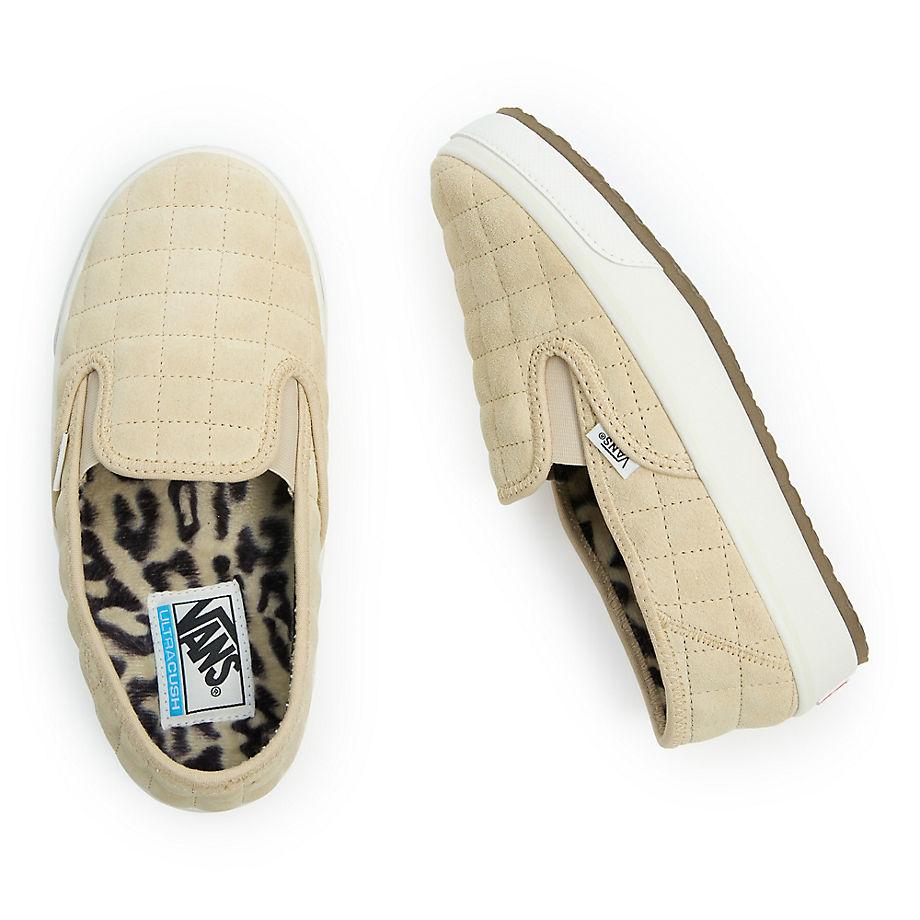 Tan slip on vans best sale