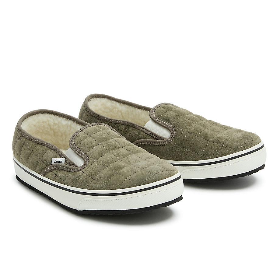 Slip on vans clearance green
