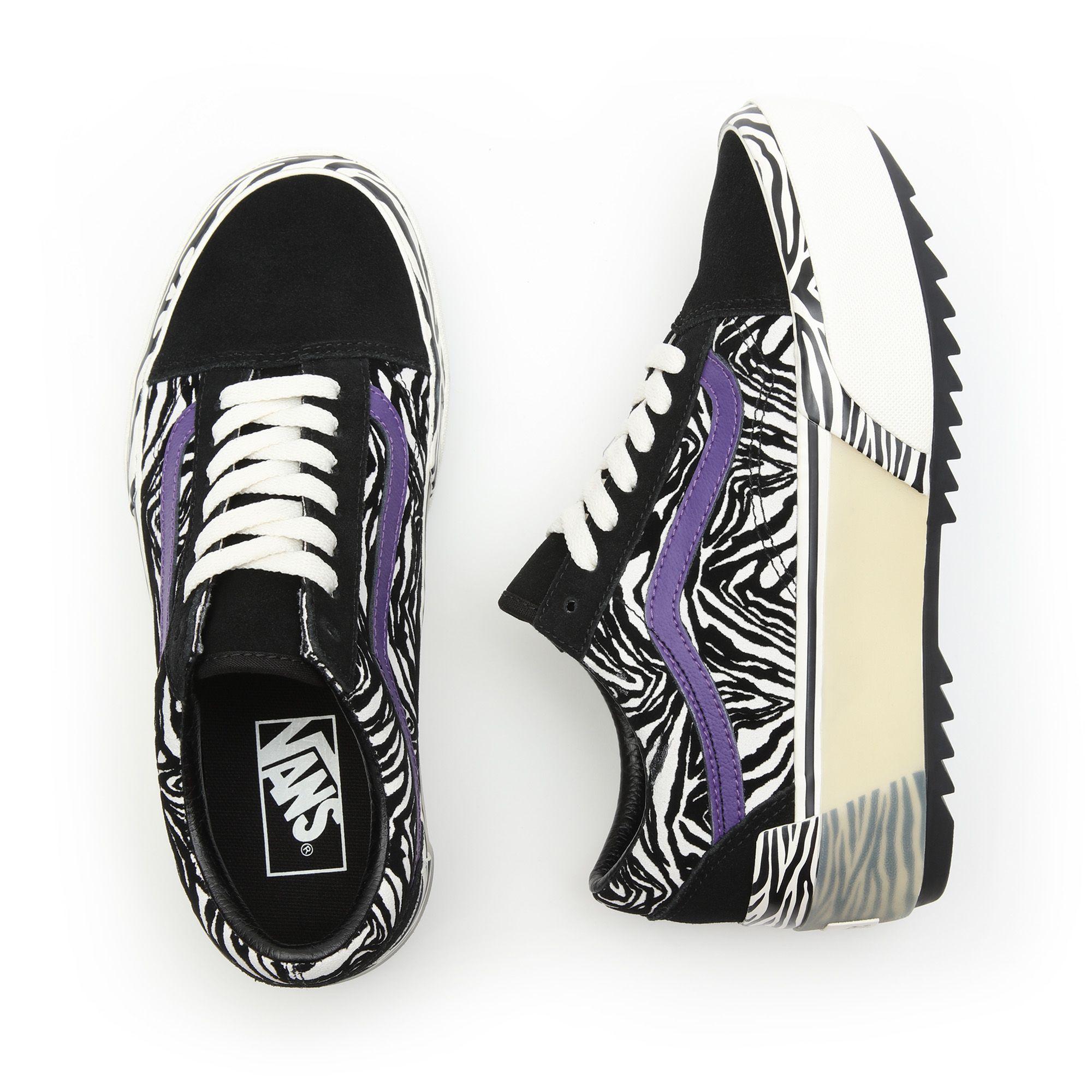 Chaussures Zebra Old Skool Stacked Vans en coloris Noir | Lyst