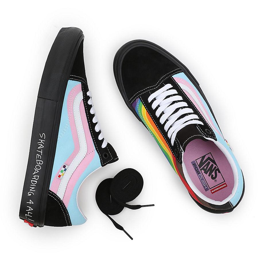 Vans old skool rainbow deals skate shoes