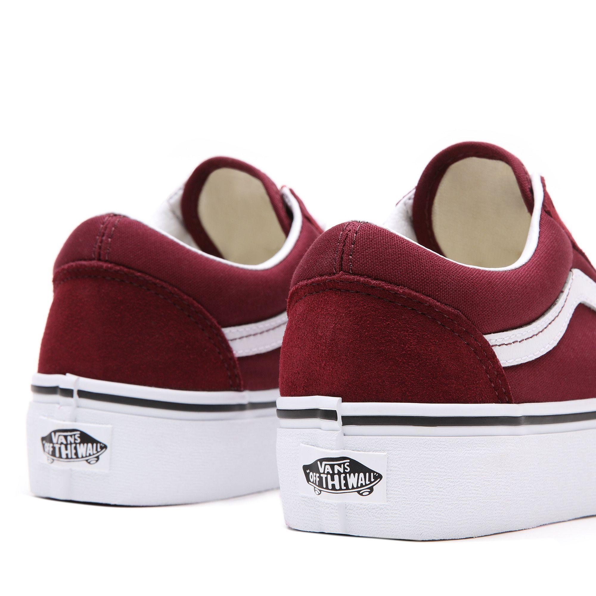 vans red platform shoes