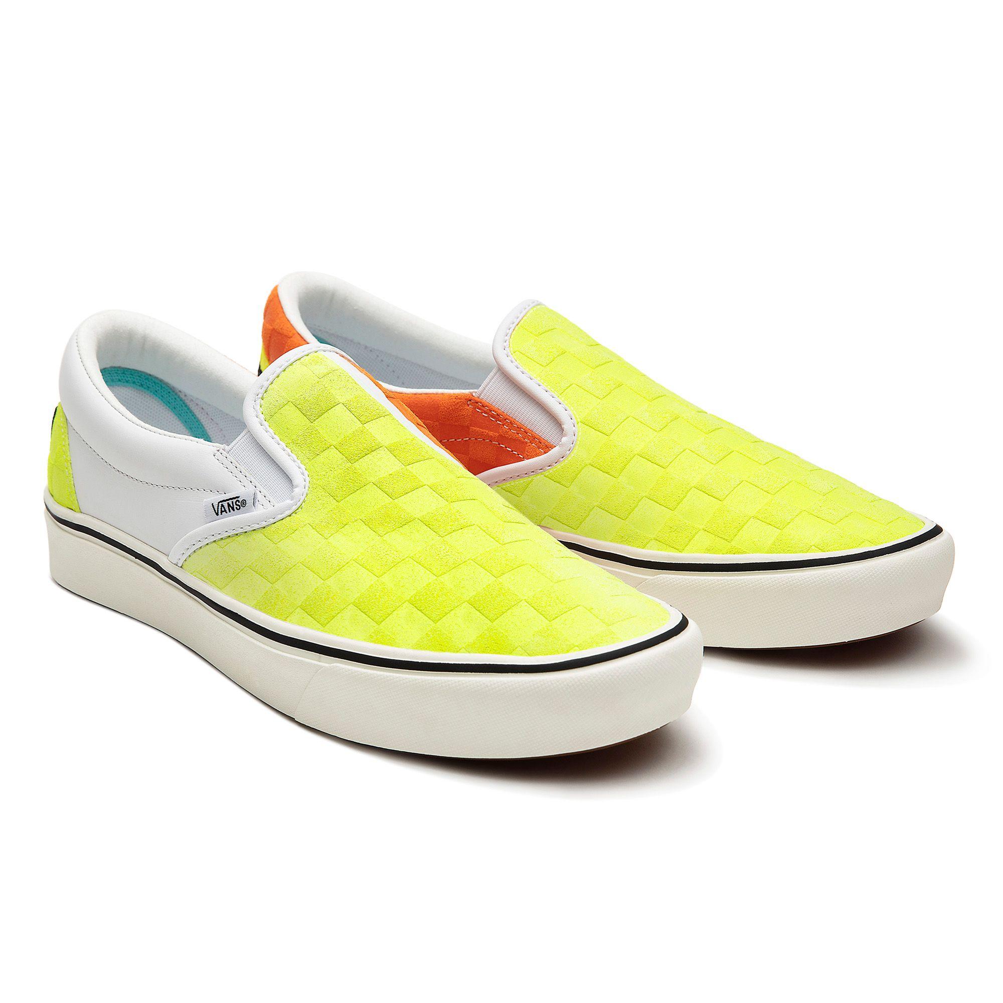 vans slip ons orange