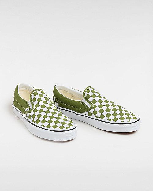 Vans Classic Slip On Checkerboard Shoes Pesto in Green Lyst UK