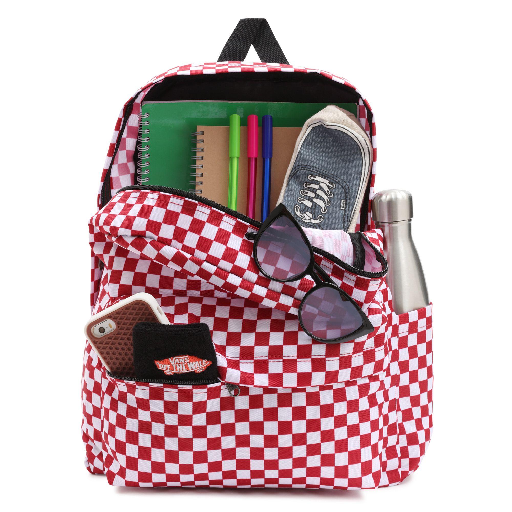 vans checkered cherry backpack