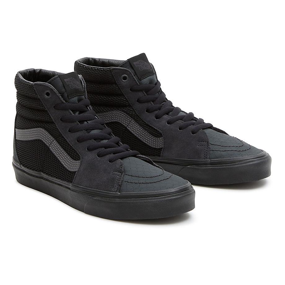 Vans sk8 hi black hotsell suede