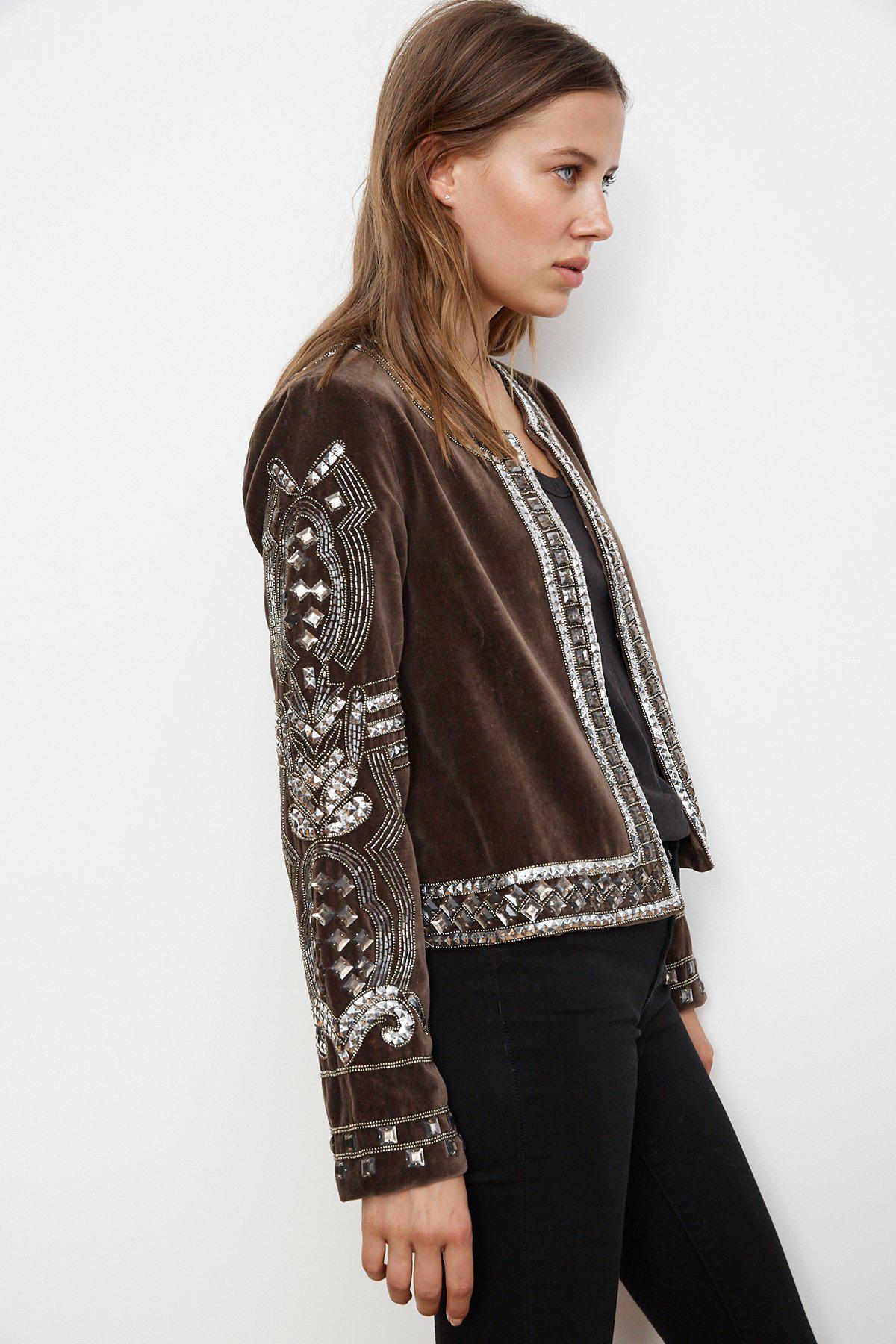 embellished long jacket