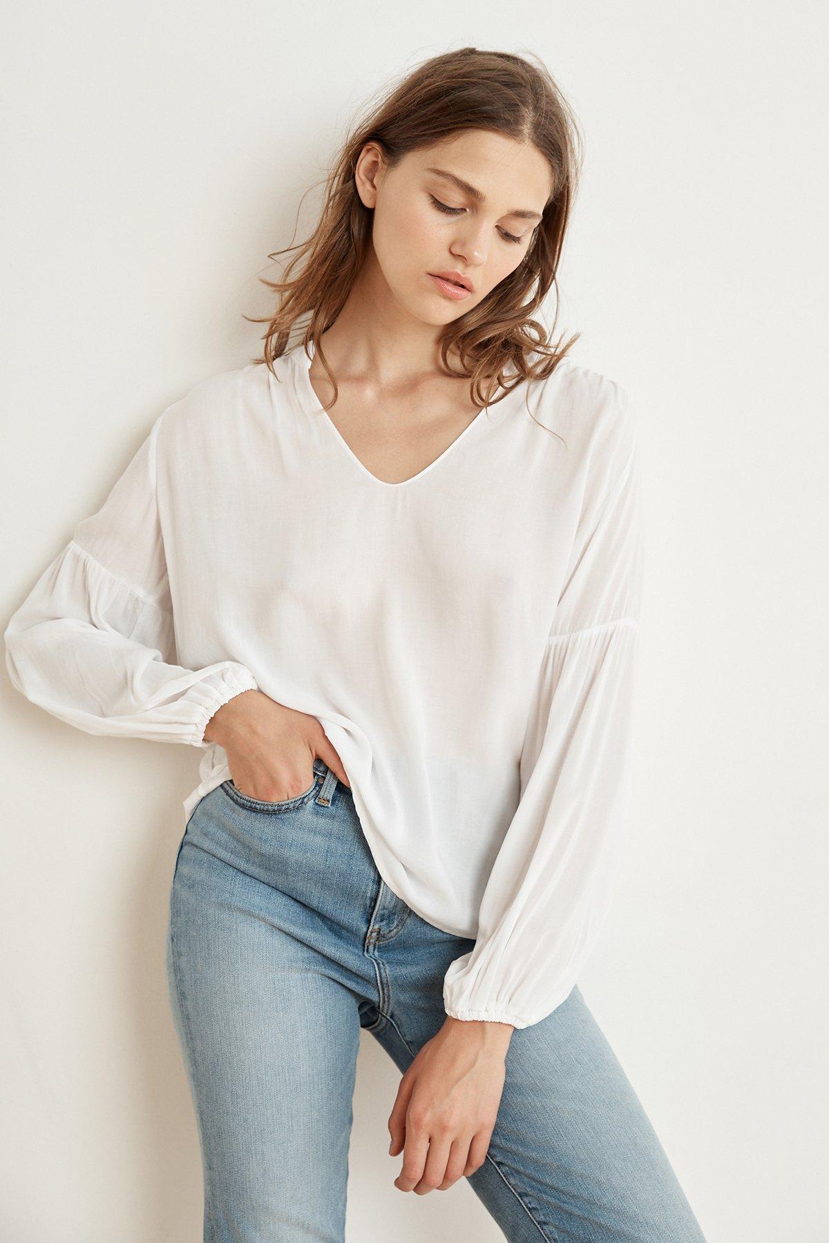 peasant sleeve blouse