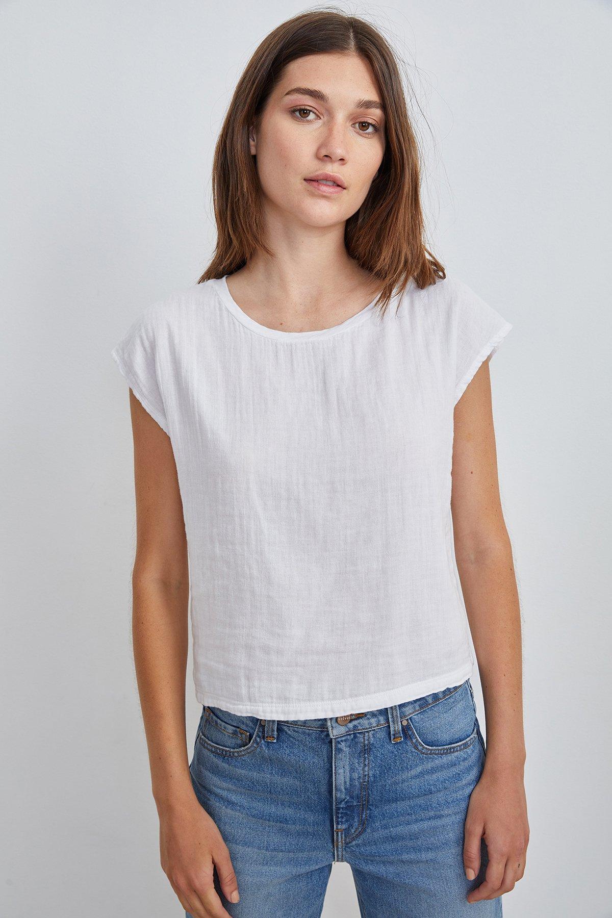 cotton cap sleeve tee