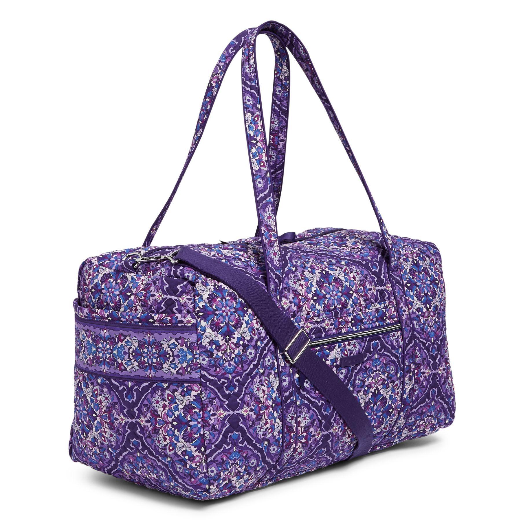 Vera Bradley Cotton Large Travel Duffel Bag in Purple - Lyst
