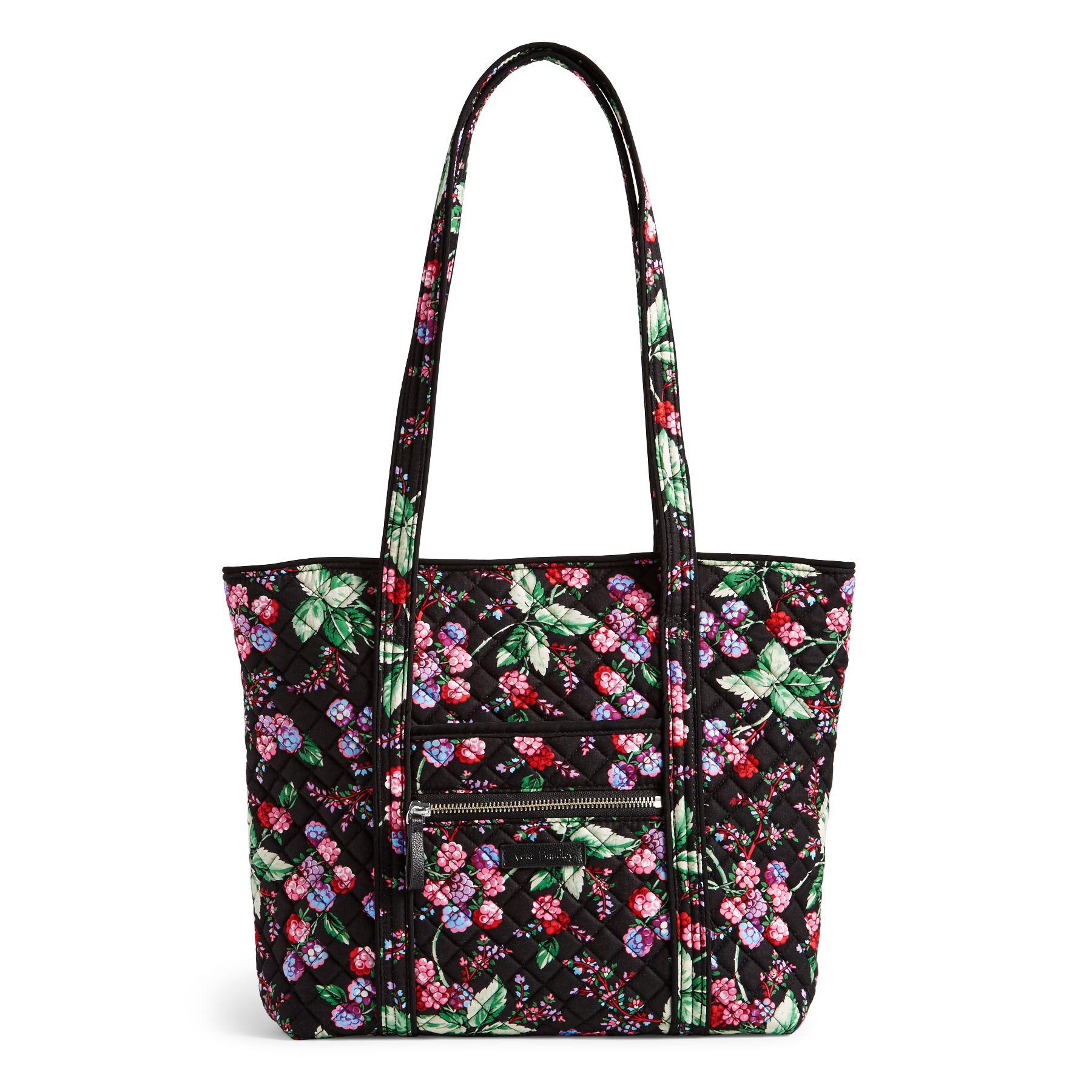 Vera Bradley Cotton Iconic Small Vera Tote in Black Lyst