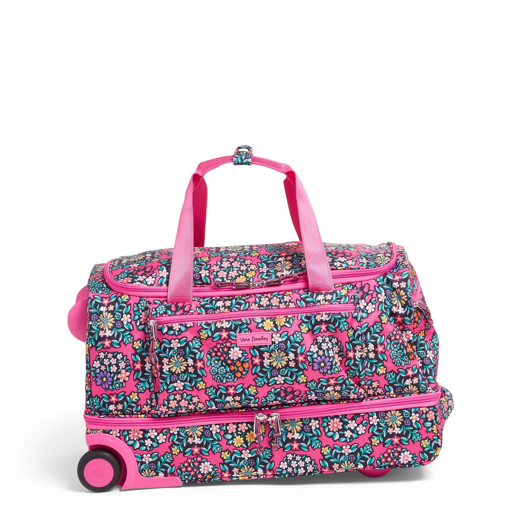 Vera Bradley Lighten Up Foldable Rolling Duffel Bag in Pink Lyst