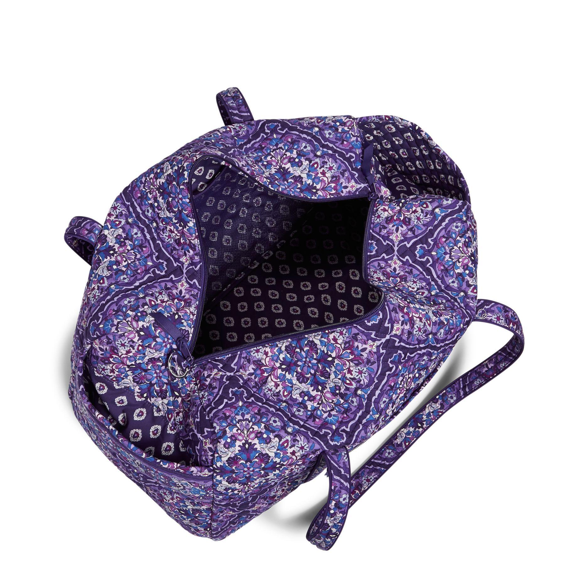 purple vera bradley duffel bag