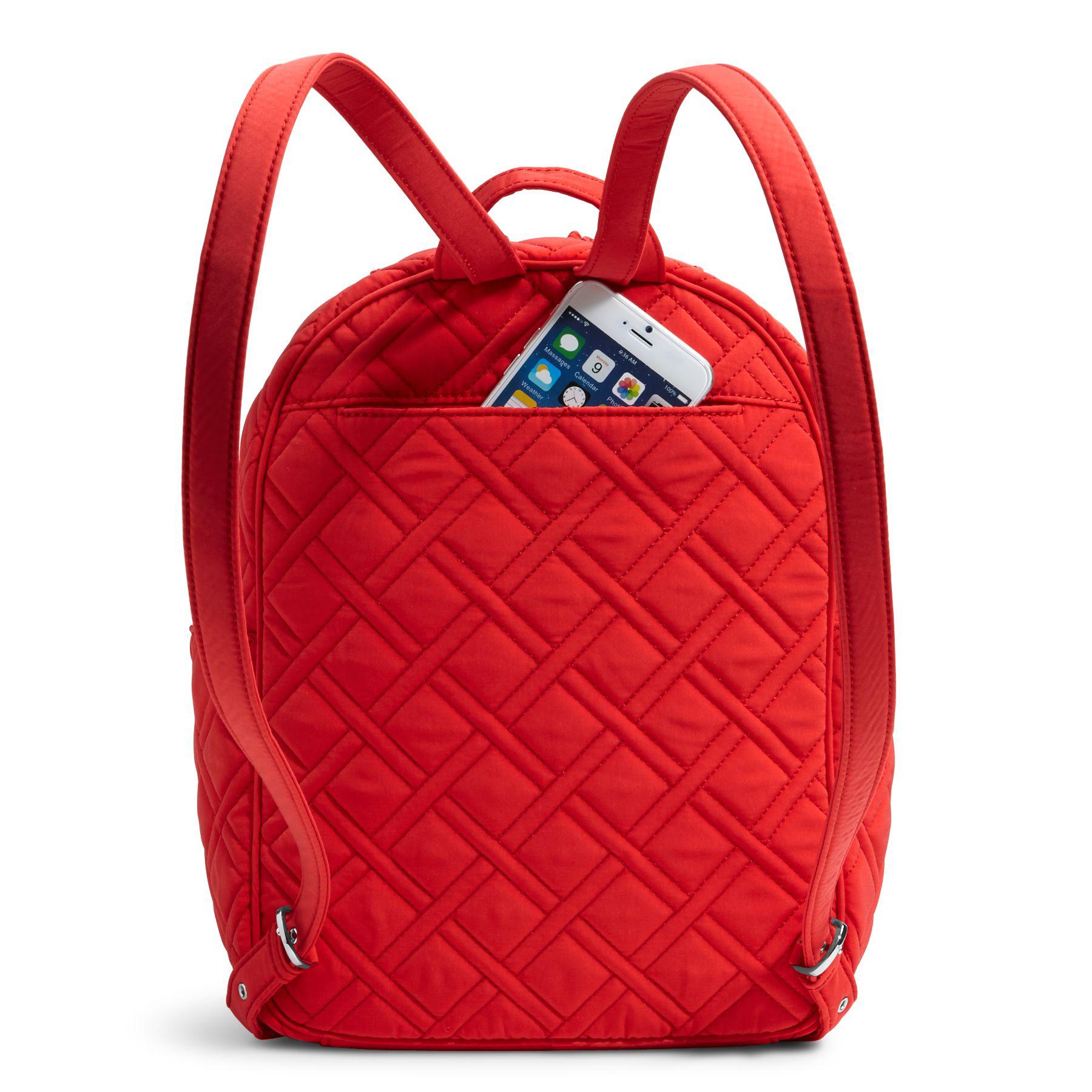 Vera Bradley Leather Leighton Backpack in Red - Lyst