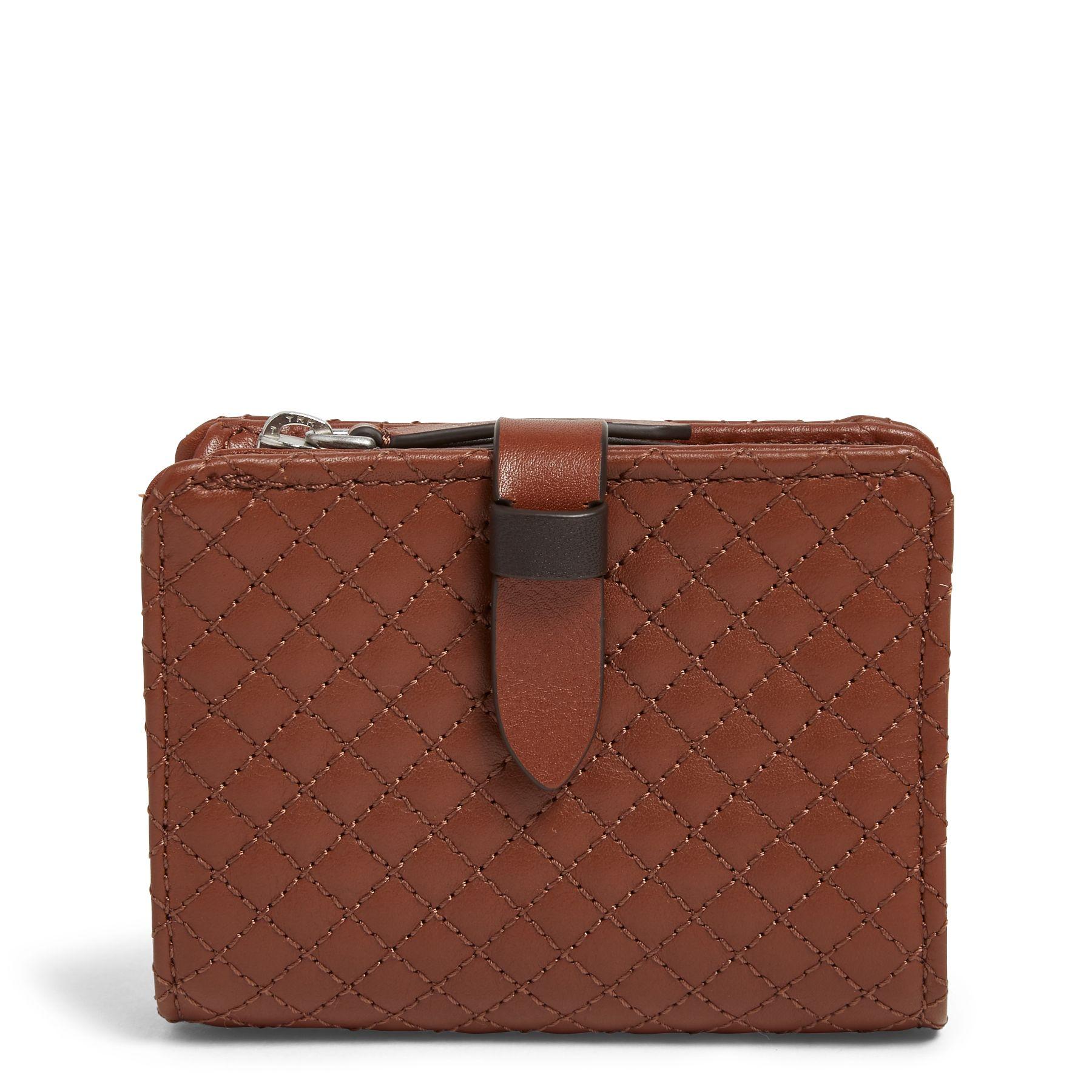 Vera Bradley Leather Carryall Rfid Small Wallet in Brown Lyst