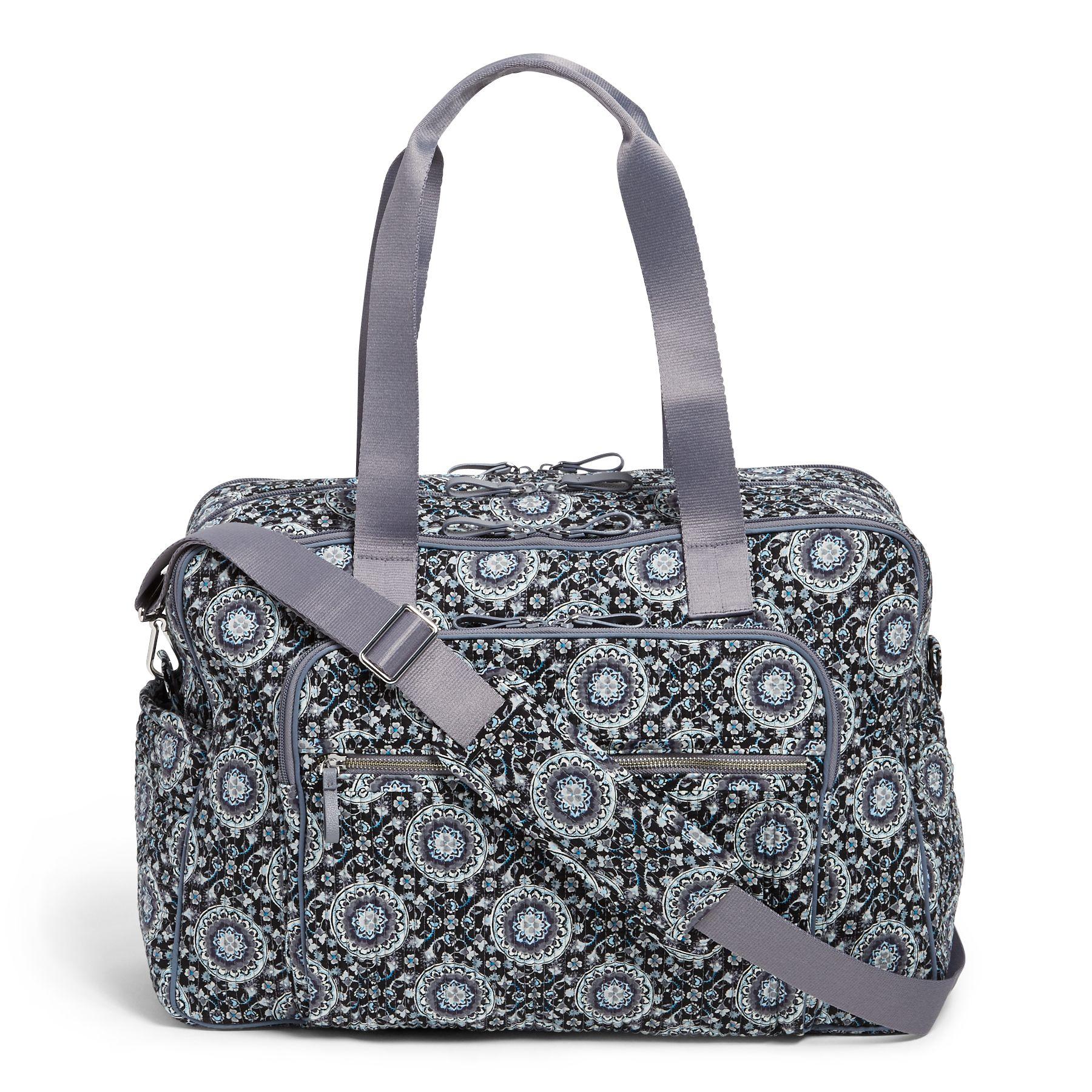Vera Bradley Iconic Deluxe Weekender Travel Bag in Gray - Lyst