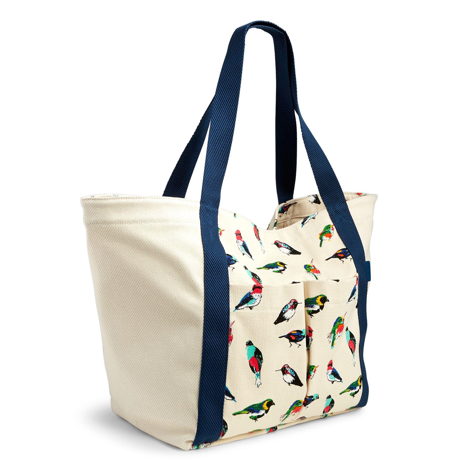 vera bradley canvas beach tote