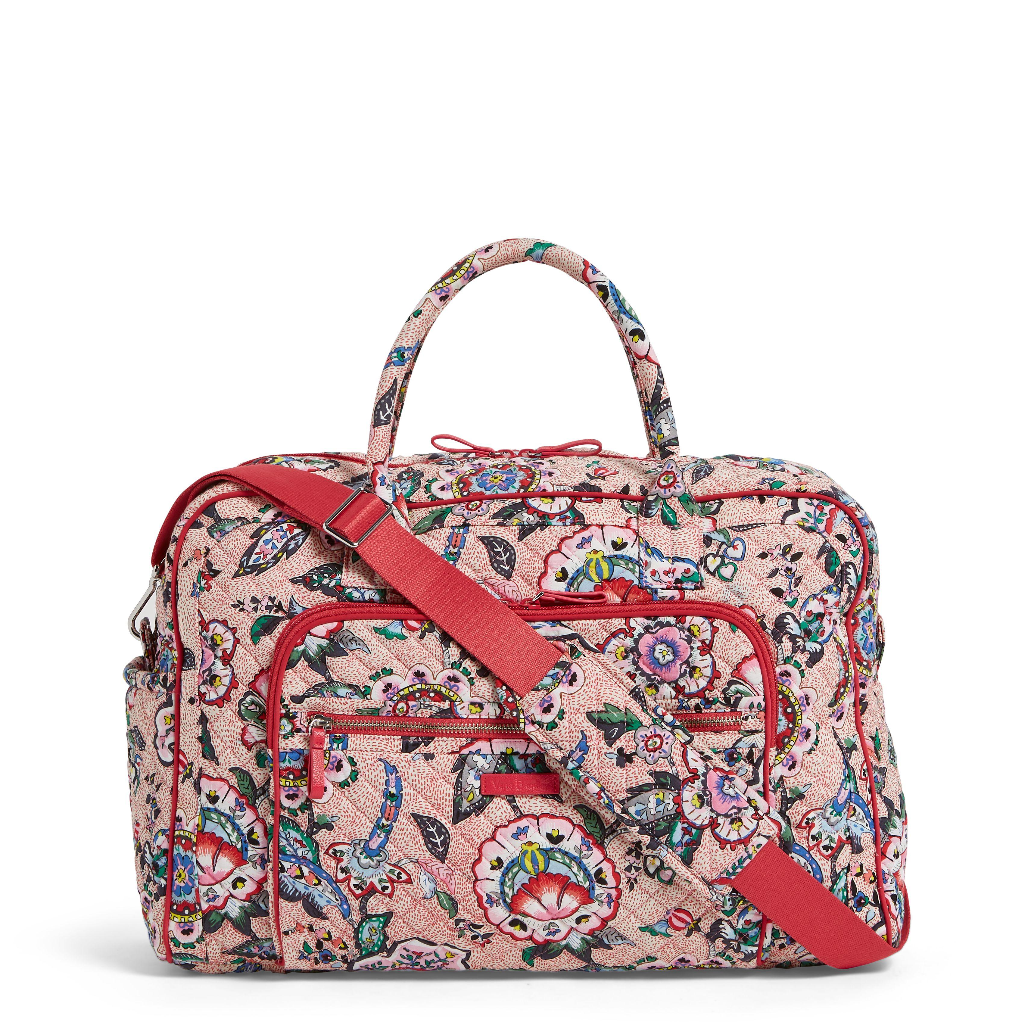 vera bradley iconic weekender travel bag microfiber