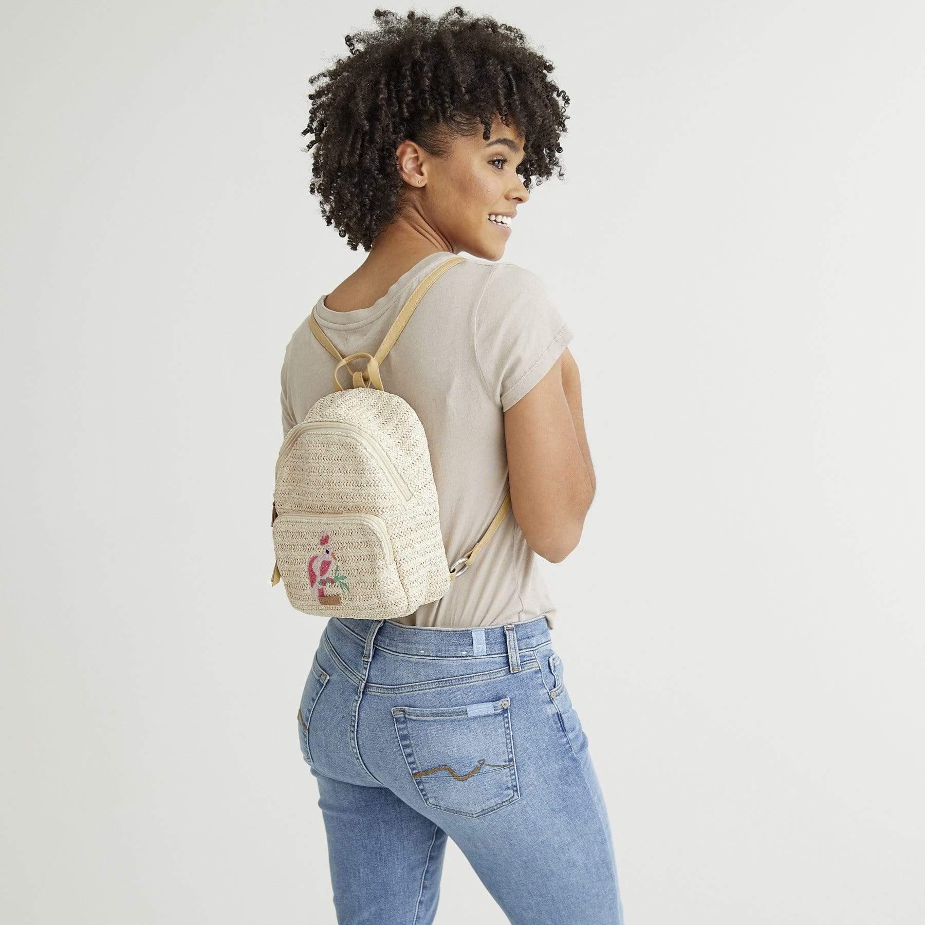 straw mini backpack