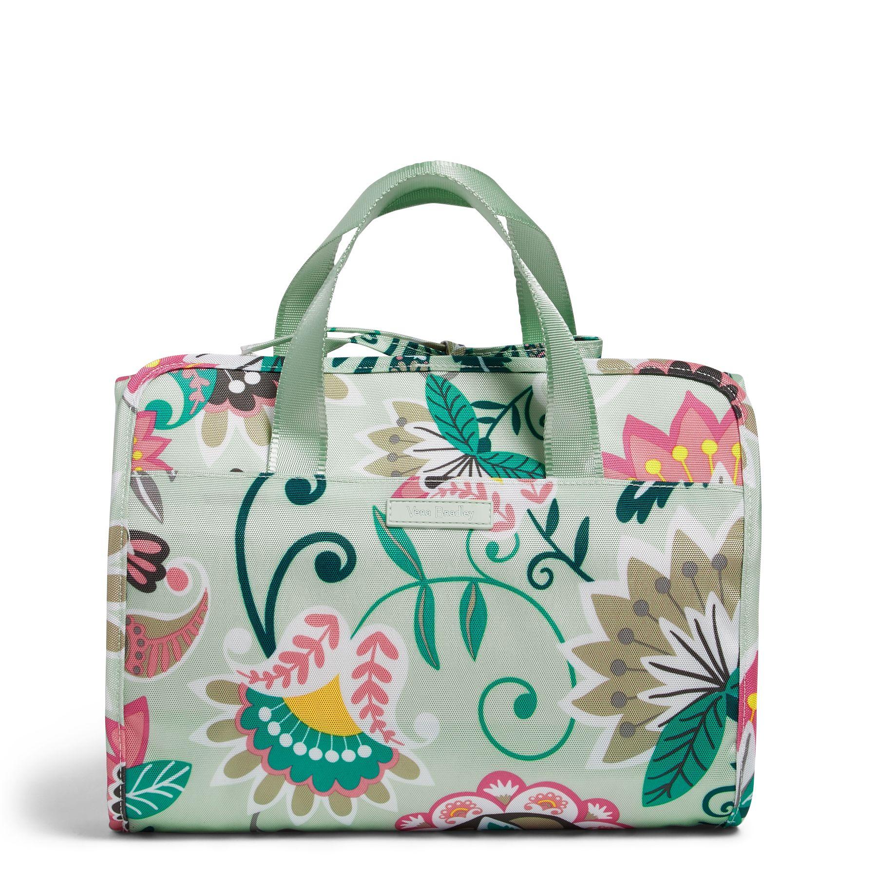Vera Bradley Lighten Up Hanging Travel Organizer in Mint Flowers (Green
