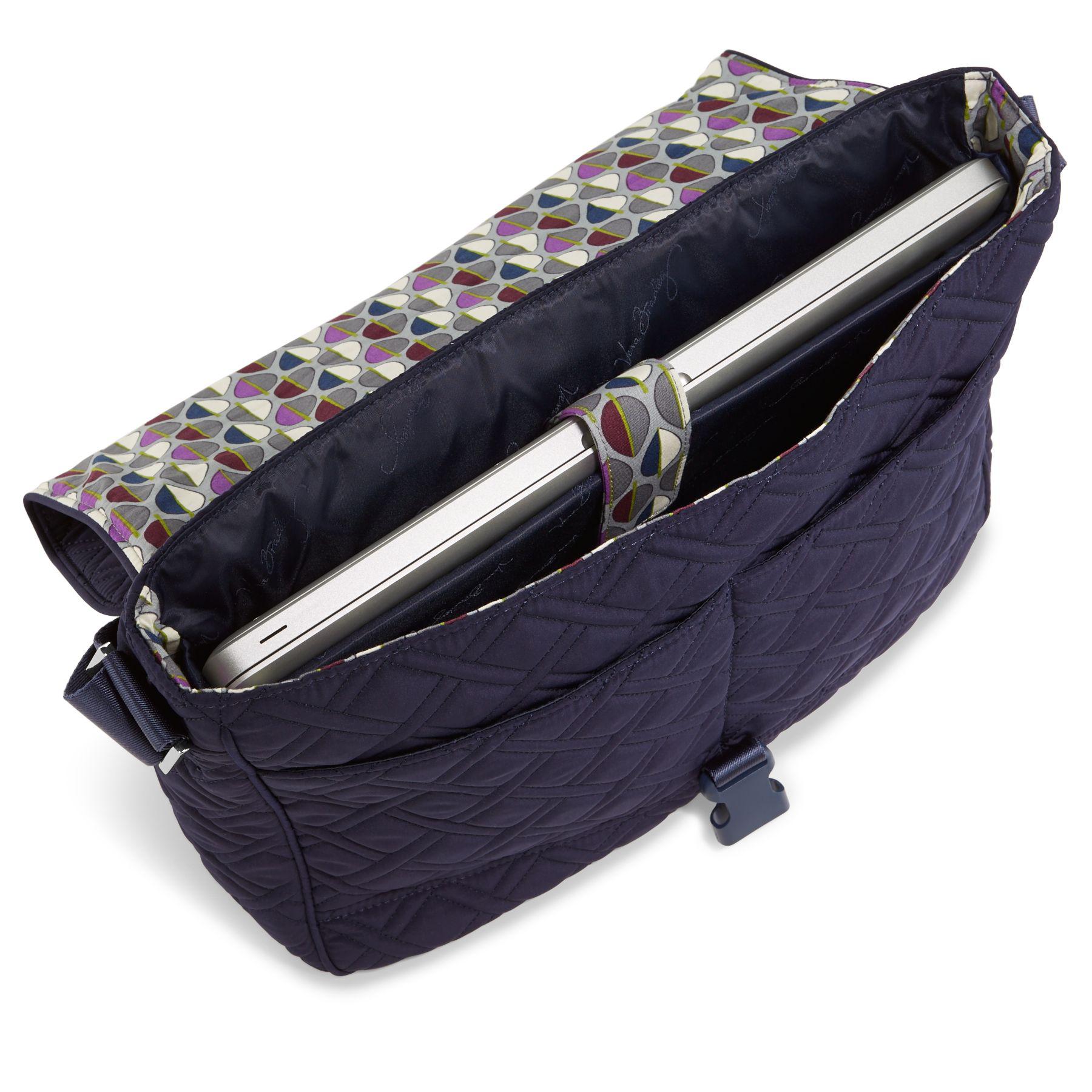 Vera Bradley Laptop Messenger Crossbody in Blue Lyst