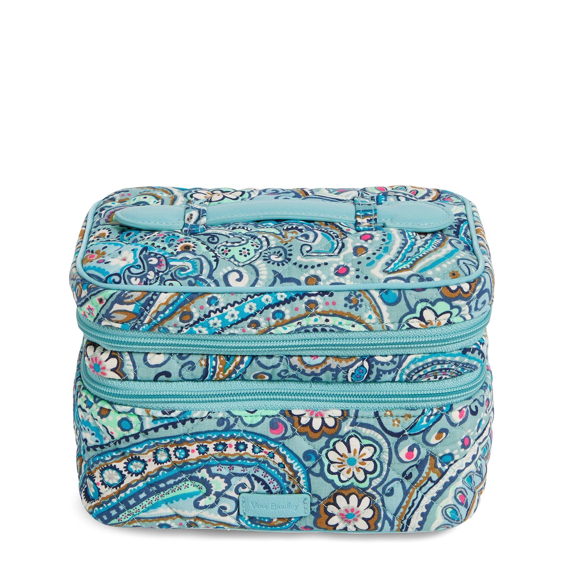 Vera Bradley Cotton Jewelry Train Case in Blue Lyst
