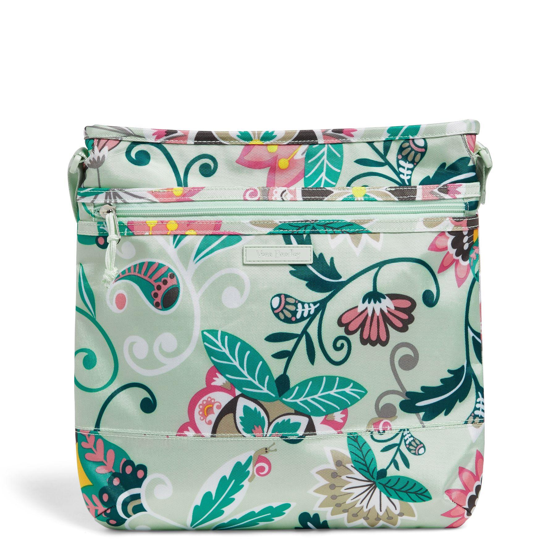 Vera Bradley Lighten Up Slim Crossbody Bag Bag in Mint Flowers (Green