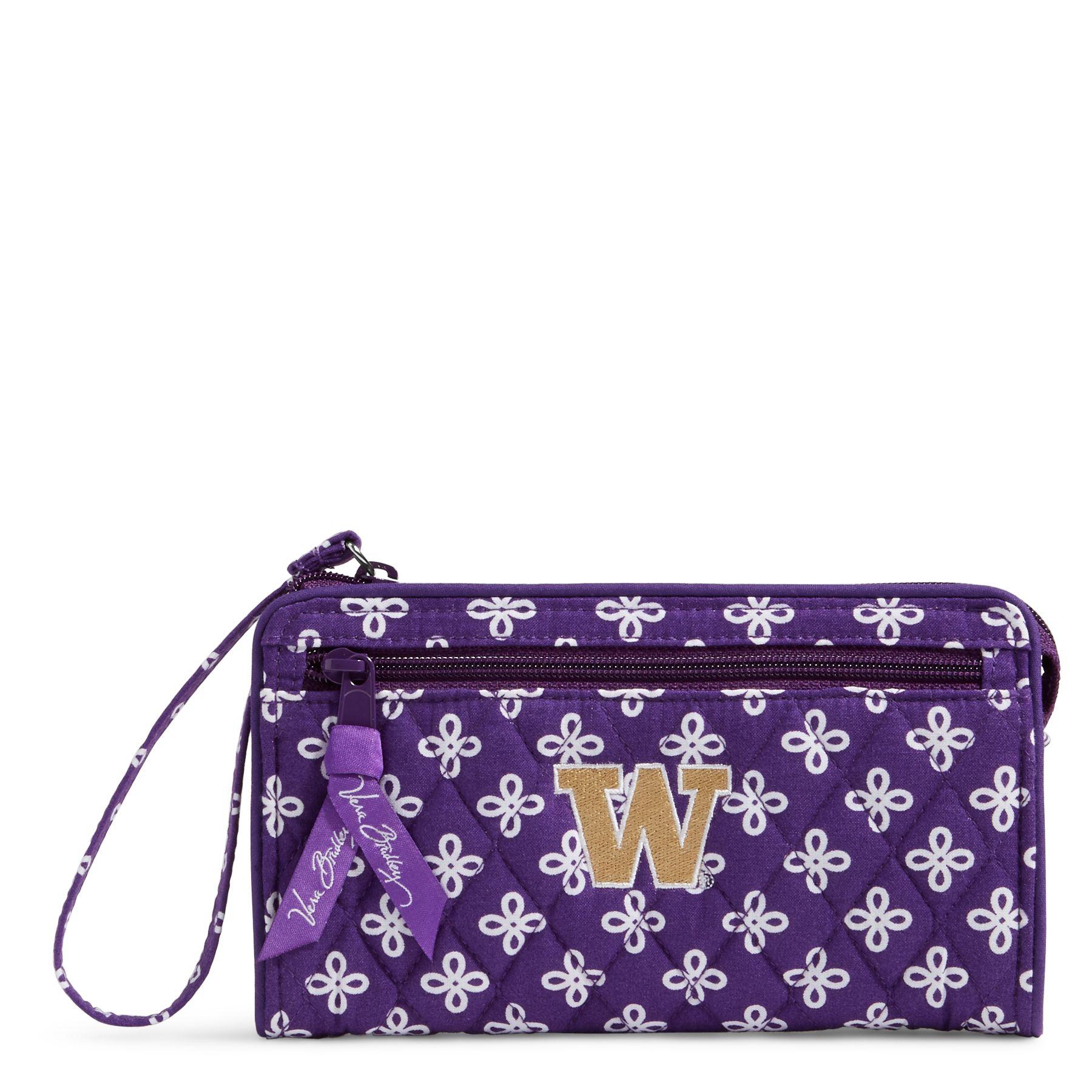 Vera Bradley Collegiate Front Zip Wristlet in Purple Lyst