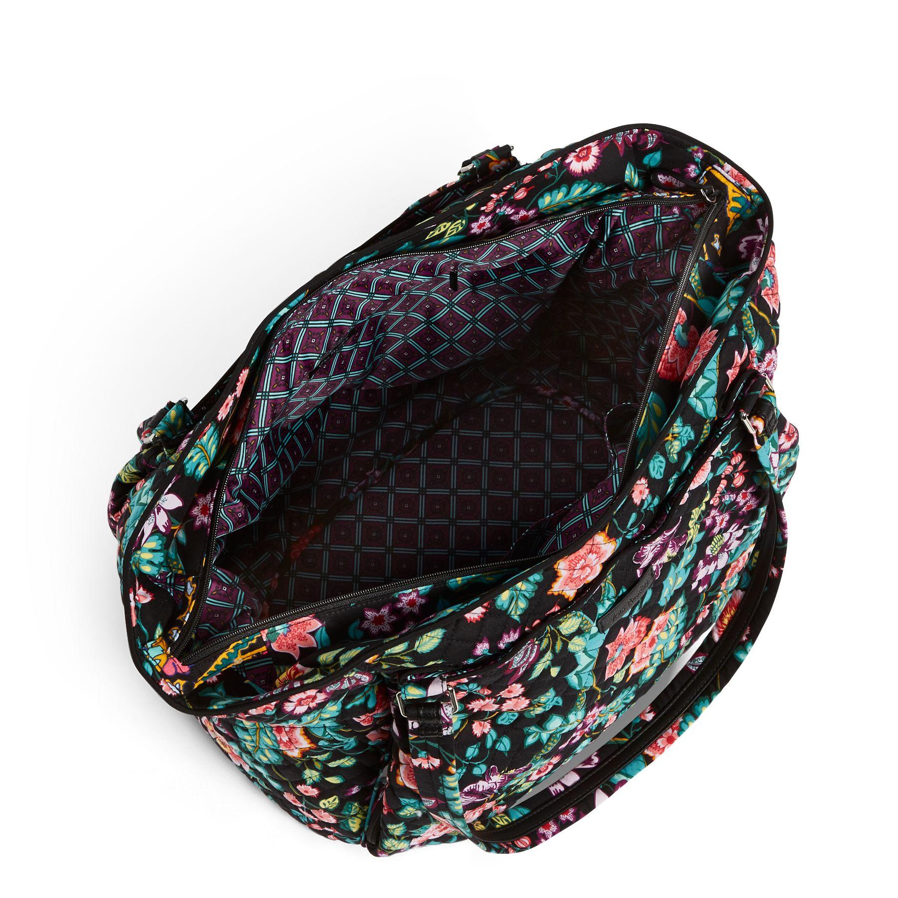 Vera Bradley Cotton Iconic Glenna Tote Bag in Black Lyst