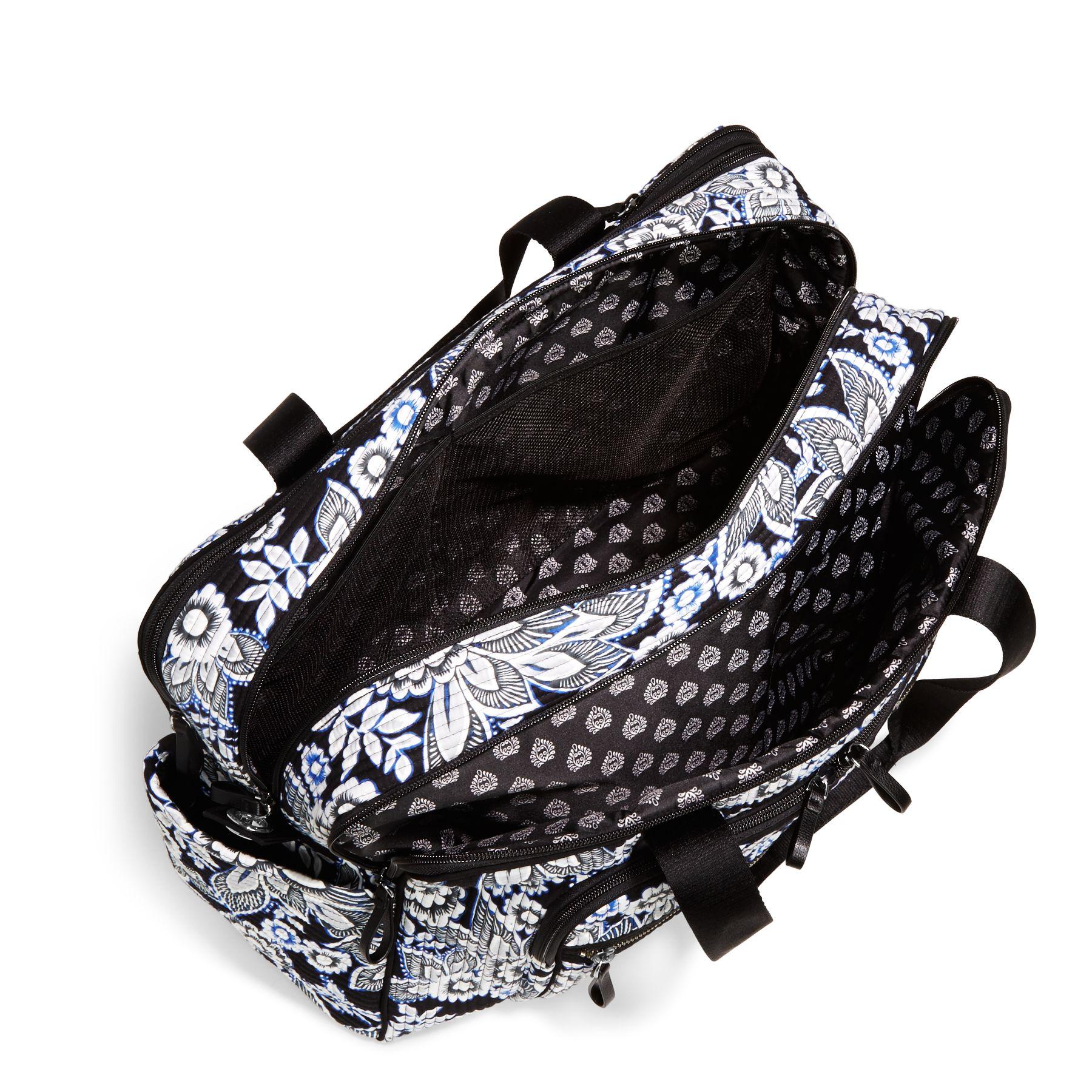 Vera Bradley Cotton Iconic Deluxe Weekender Travel Bag in Black Save