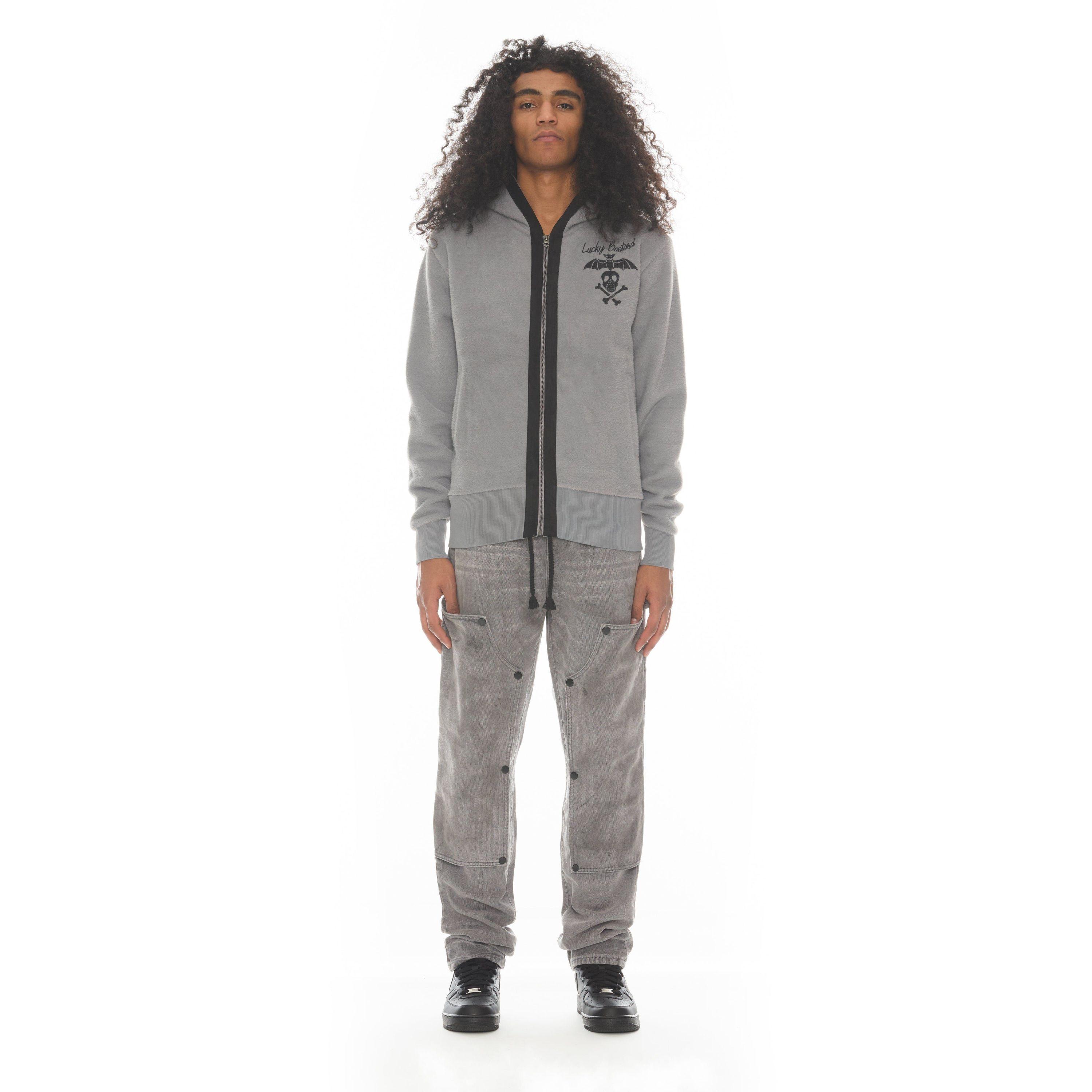 Cult Of Individuality Lucky Bastard Zip Hoody in Gray for Men
