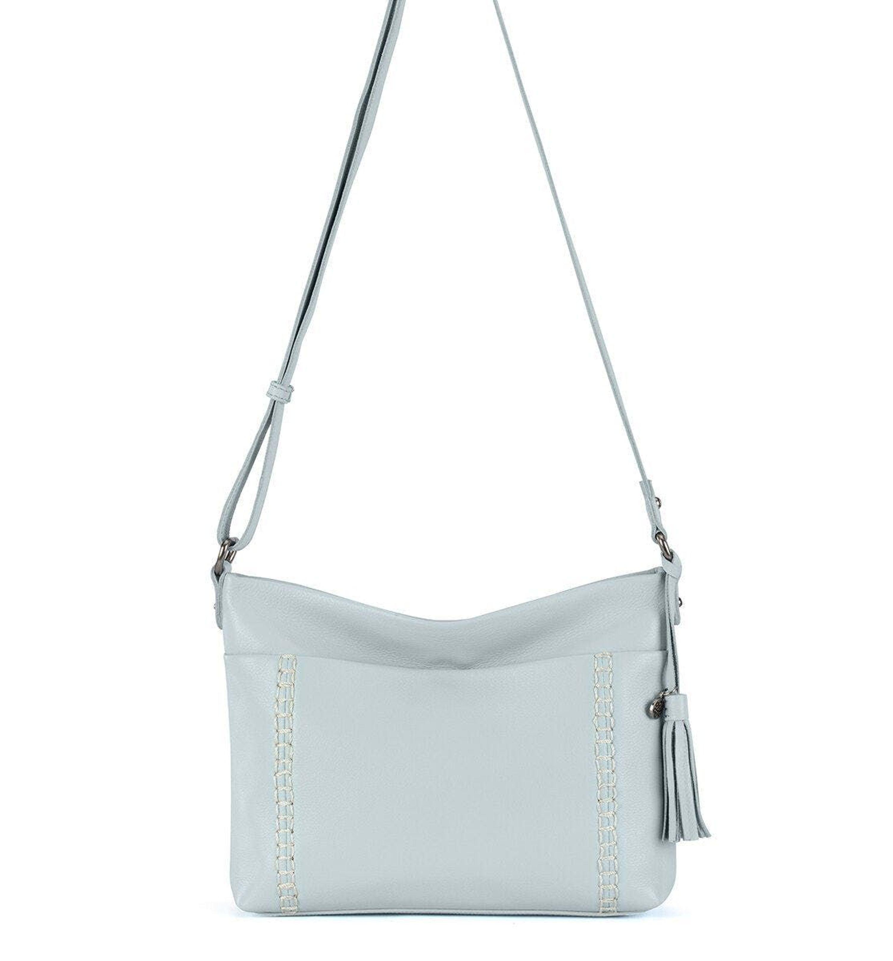 The Sak Melrose Leather Crossbody Handbag in Gray Lyst