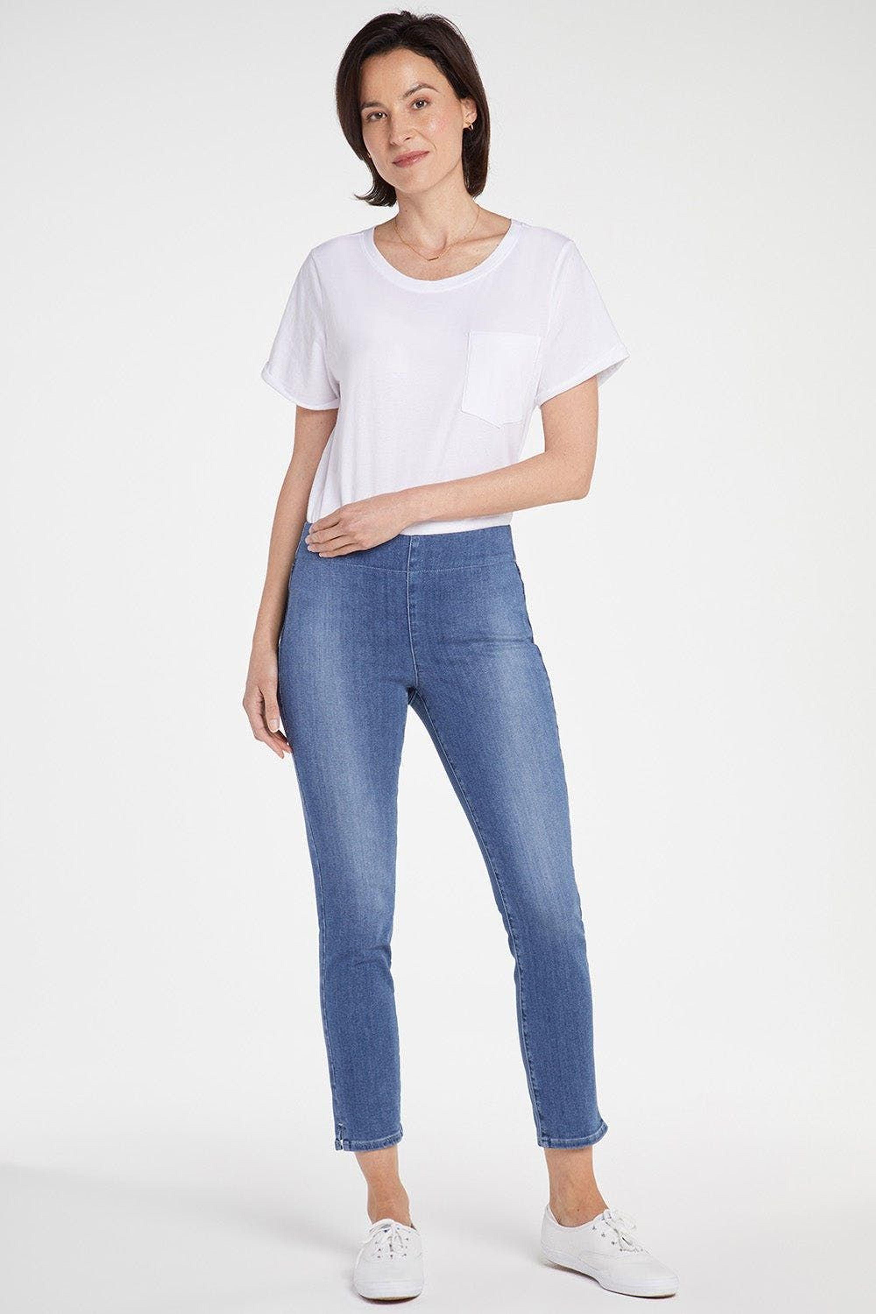 NYDJ Skinny Ankle Pull-on Jeans in Blue | Lyst