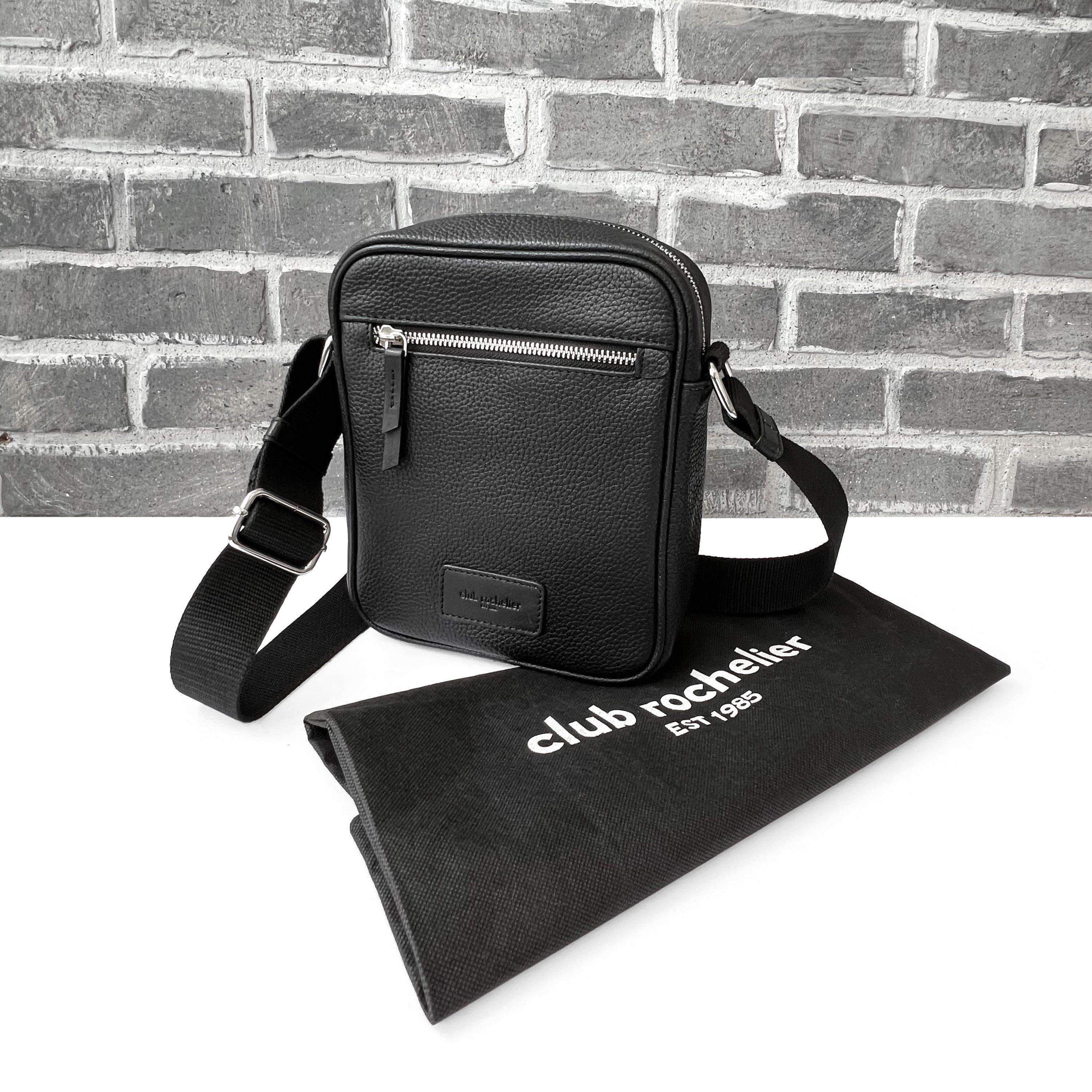 Club Rochelier Leather Top Zipper Crossbody in Black Lyst