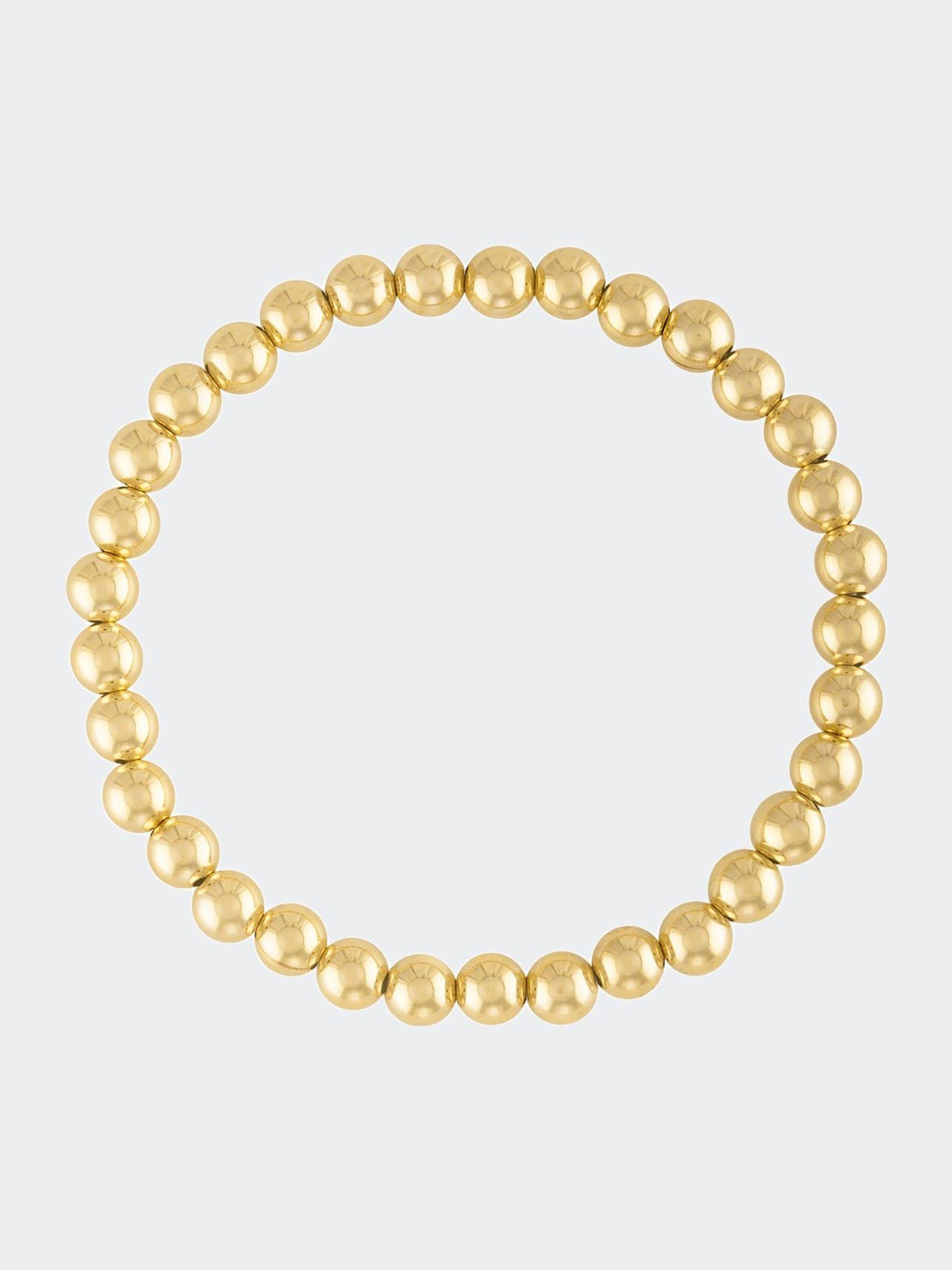 Olivia Le 5mm Gold Bubble Bead Bracelet in Metallic | Lyst